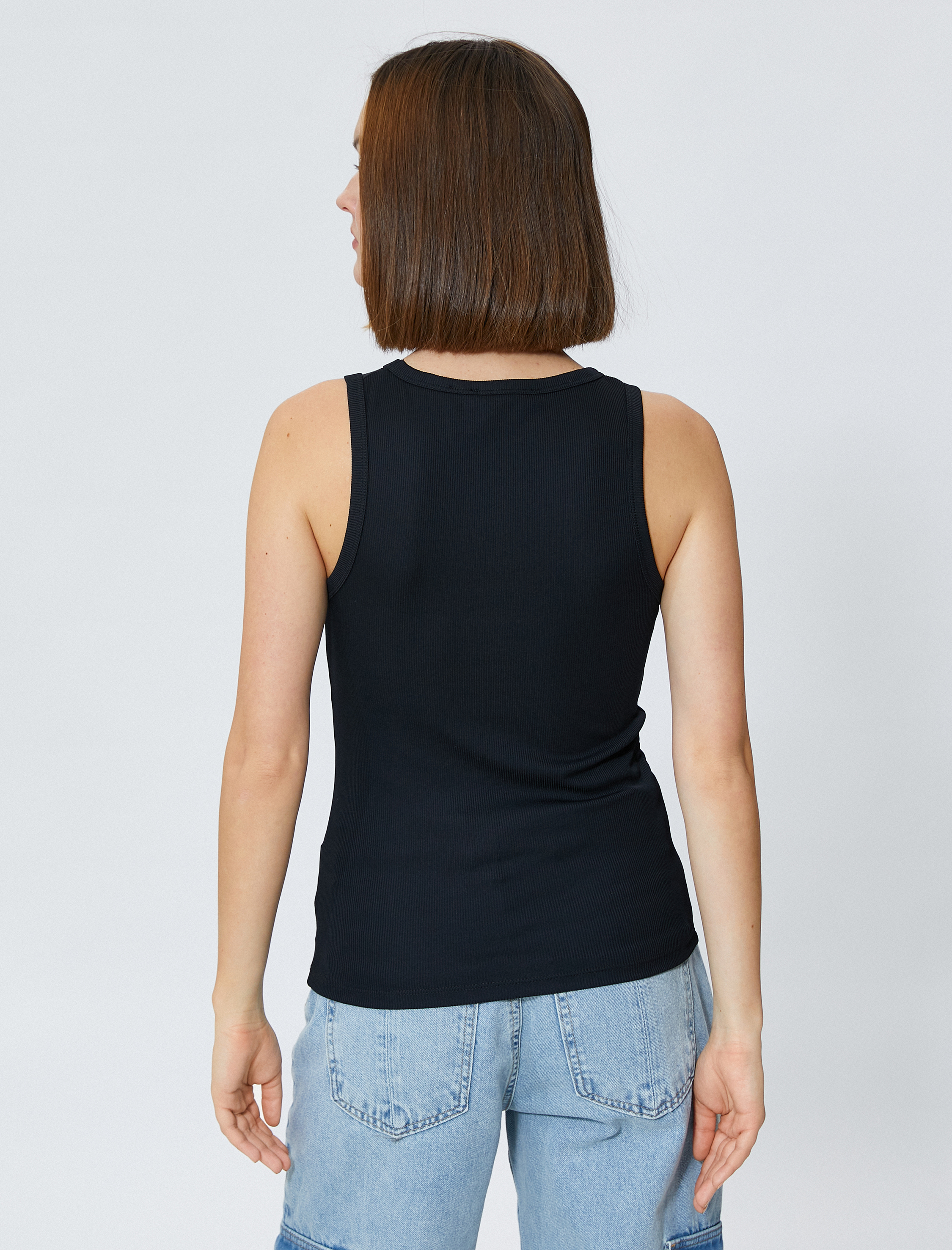   Basic Atlet Ribanalı Halter Yaka