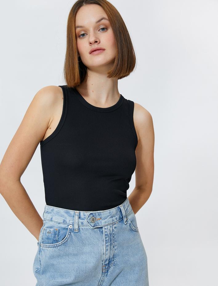  Basic Atlet Ribanalı Halter Yaka