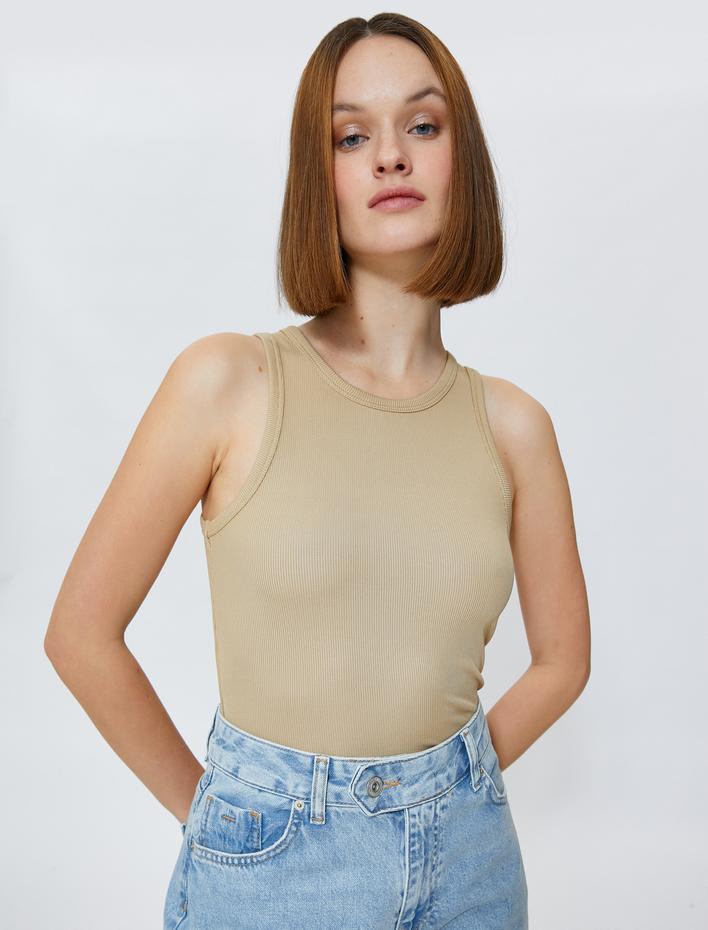  Basic Atlet Ribanalı Halter Yaka