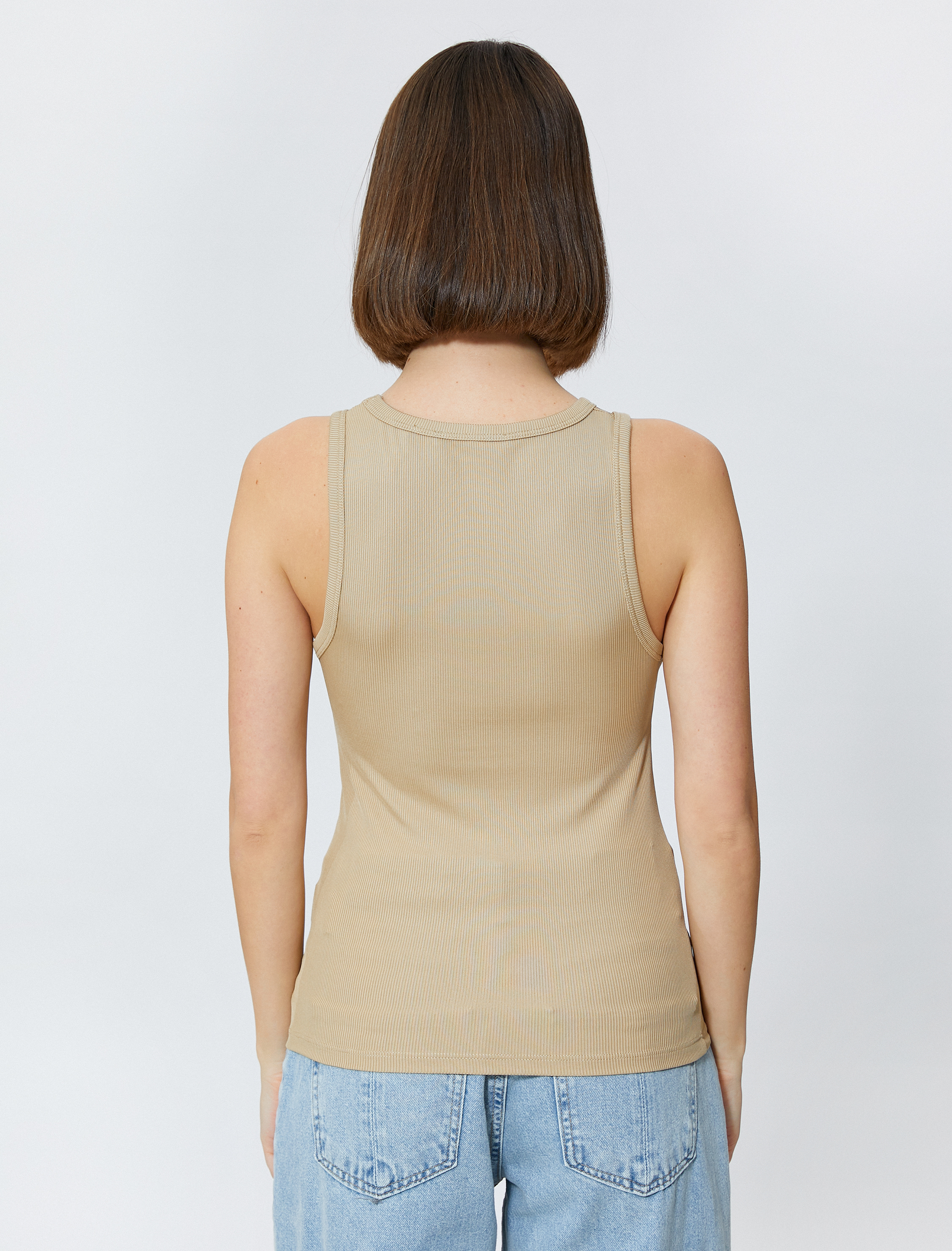   Basic Atlet Ribanalı Halter Yaka