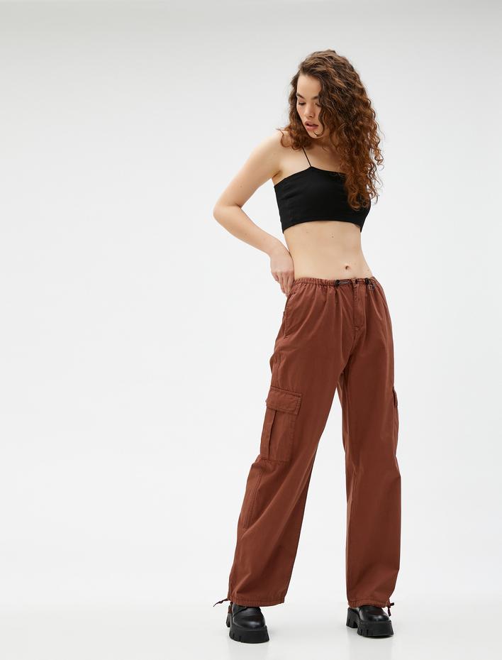  Paraşüt Pantolon Kargo Cep Detaylı Stoperli