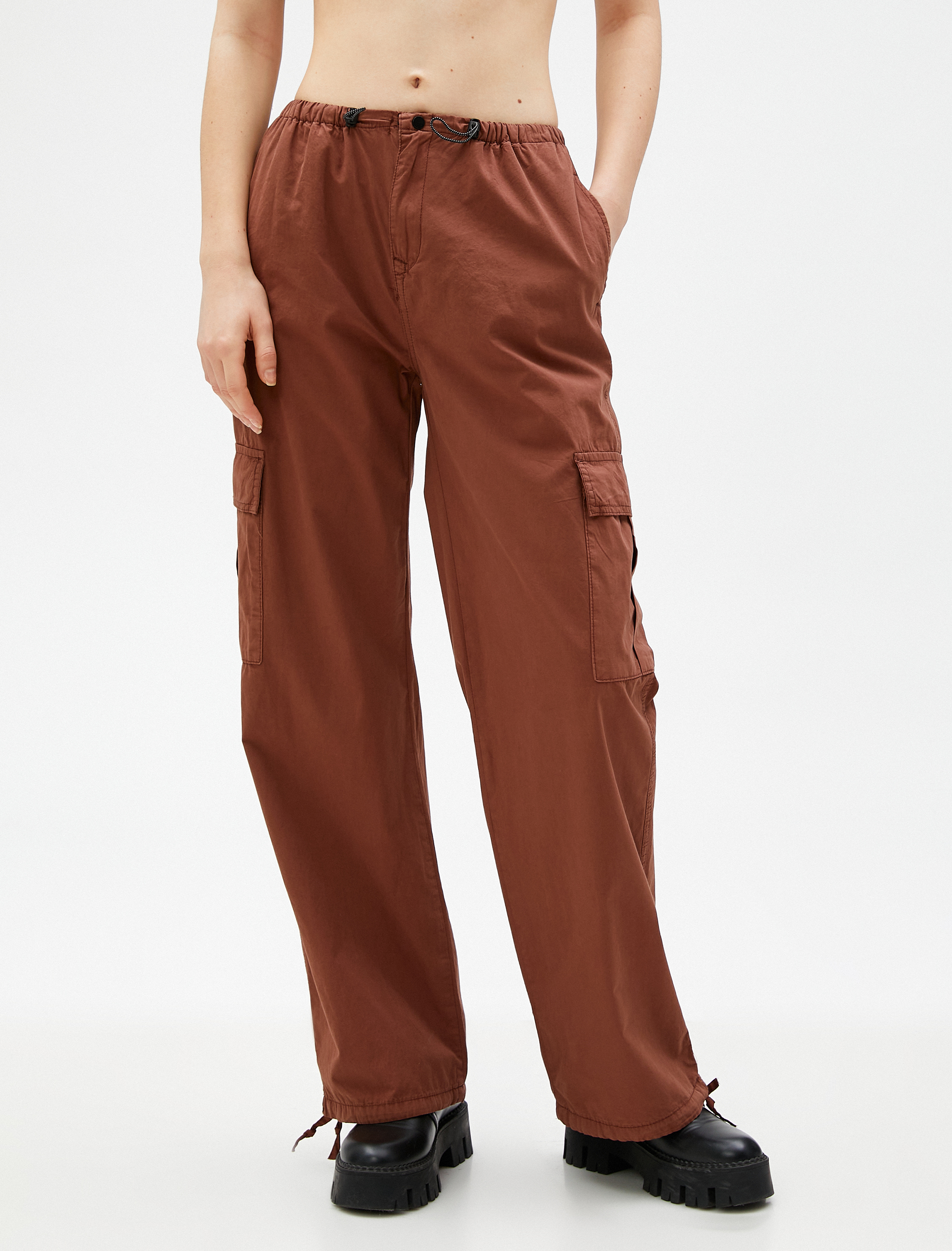   Paraşüt Pantolon Kargo Cep Detaylı Stoperli