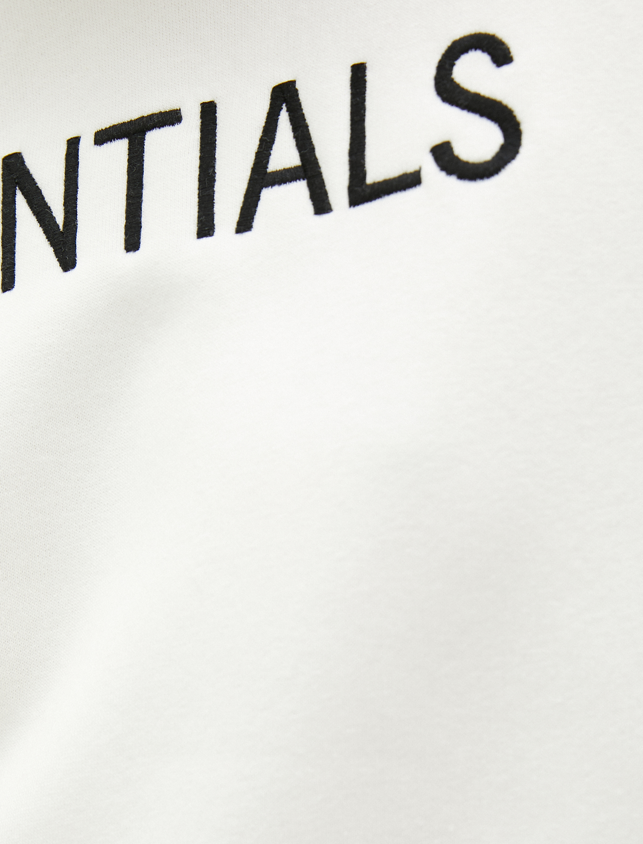   Yazı Nakışlı Sweatshirt Kalın Pamuklu