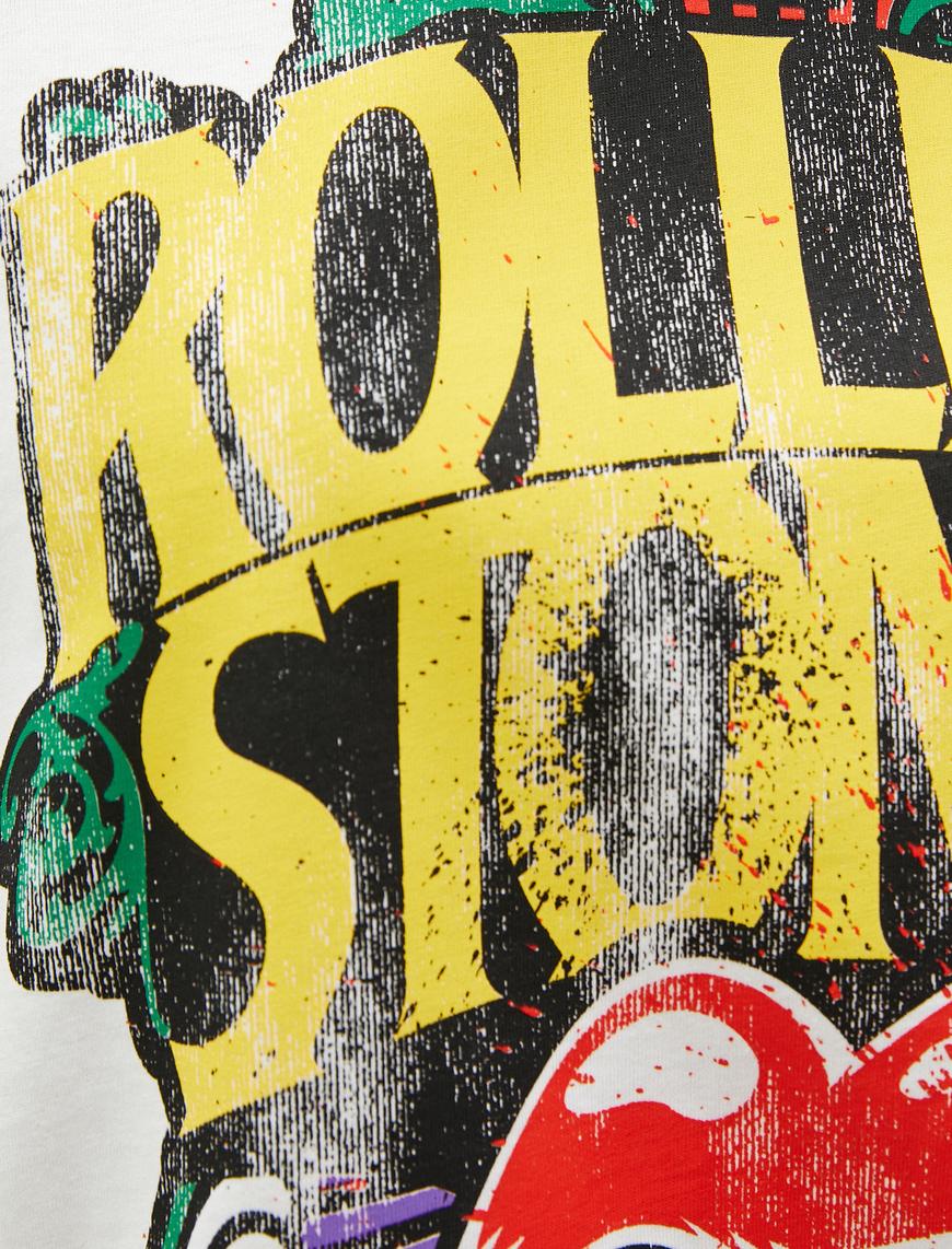   Rolling Stones Tişört Baskılı Lisanslı Kısa Kollu