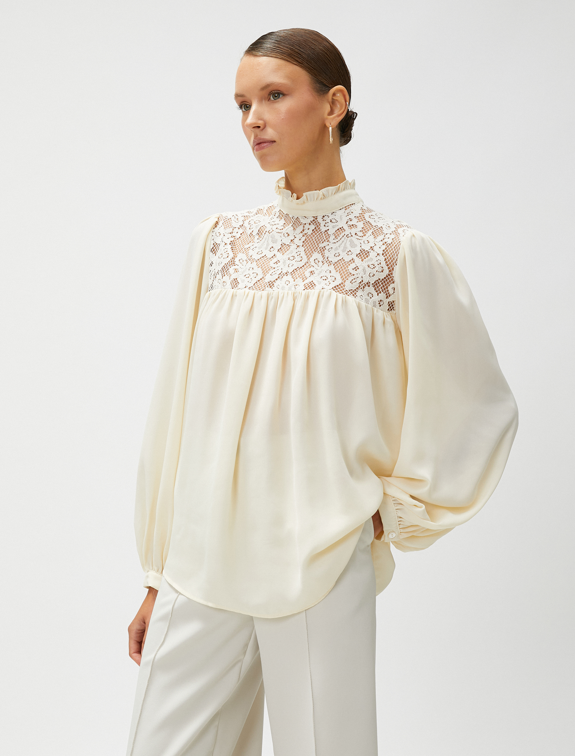   Dantelli Bohem Bluz Dik Yaka