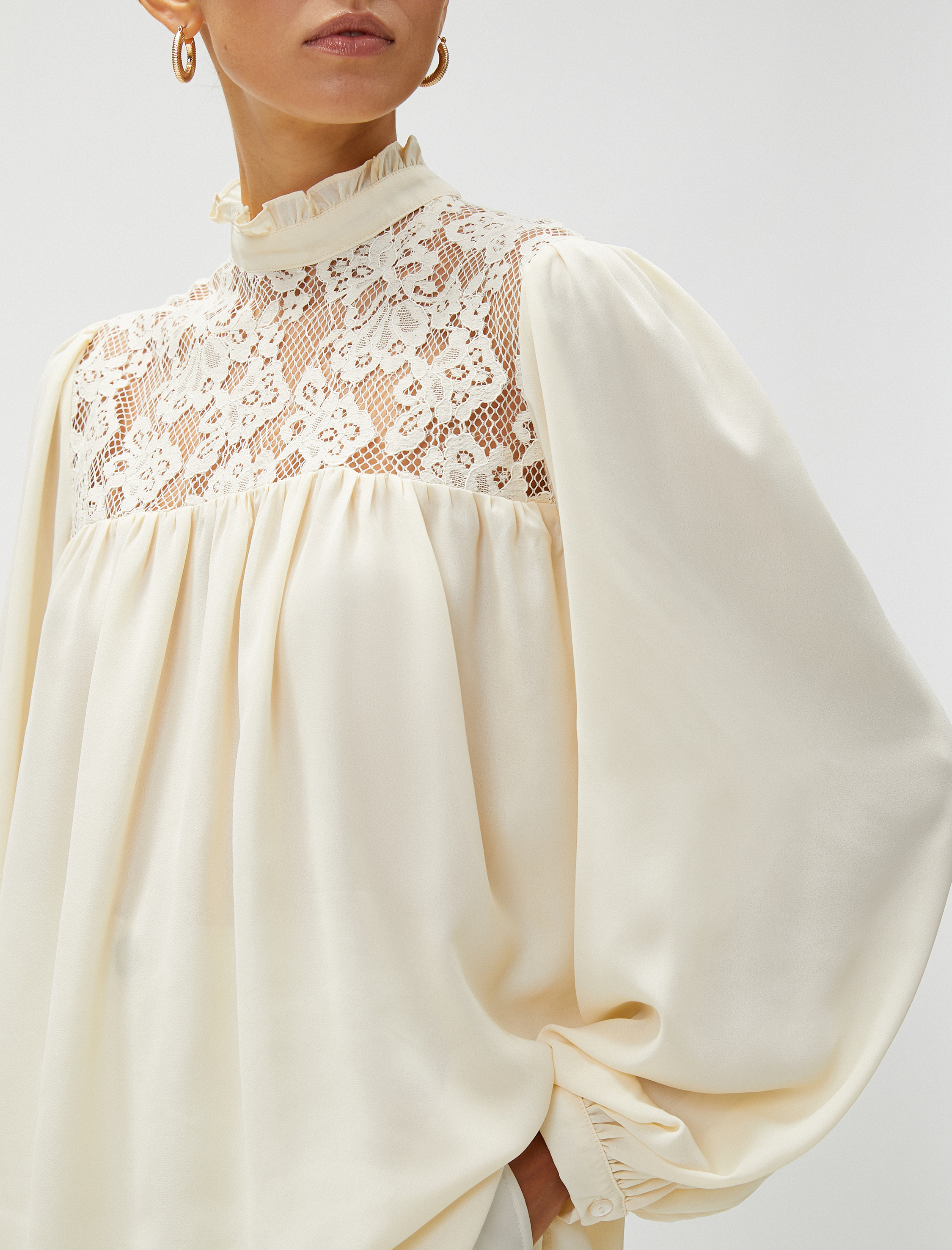   Dantelli Bohem Bluz Dik Yaka