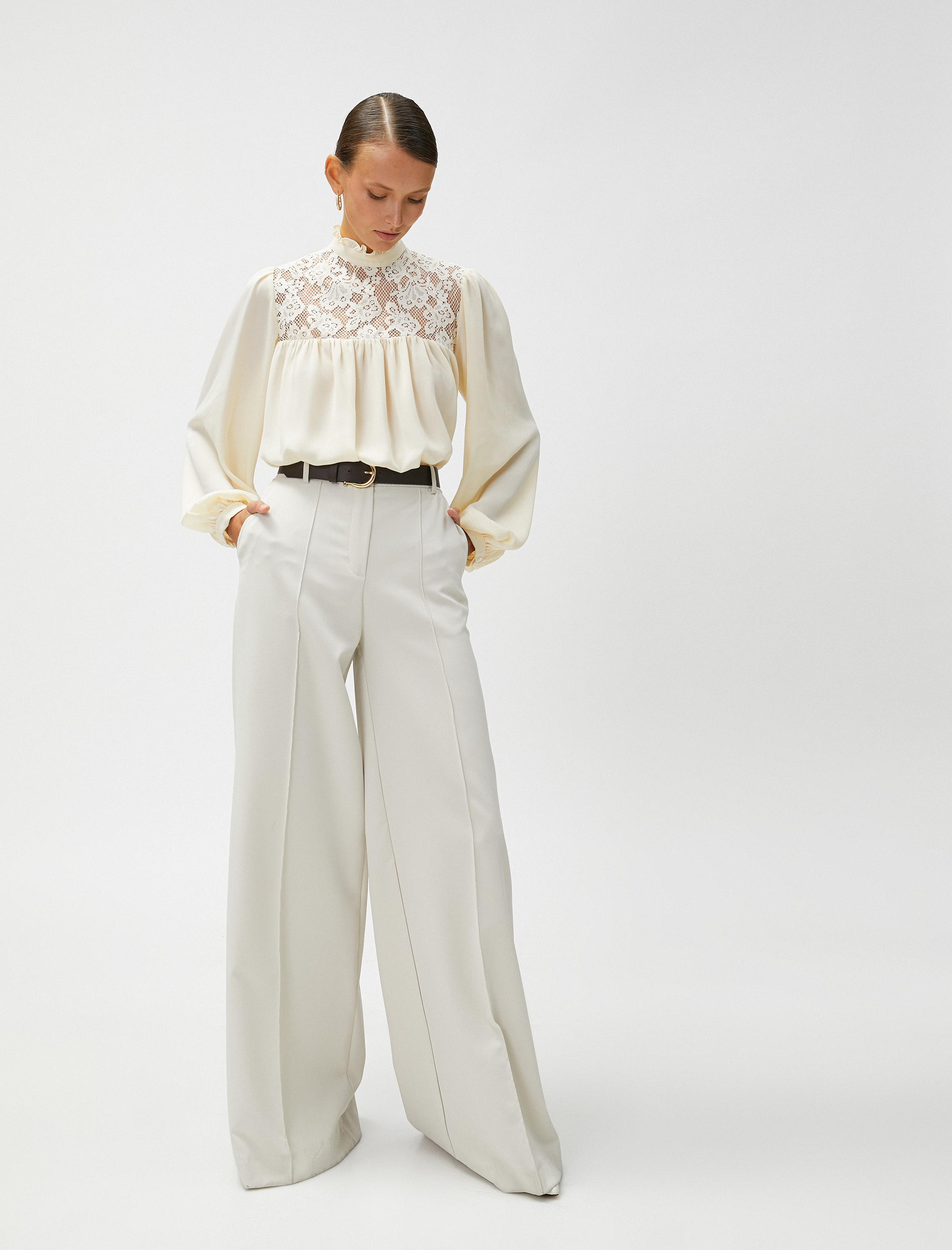   Dantelli Bohem Bluz Dik Yaka