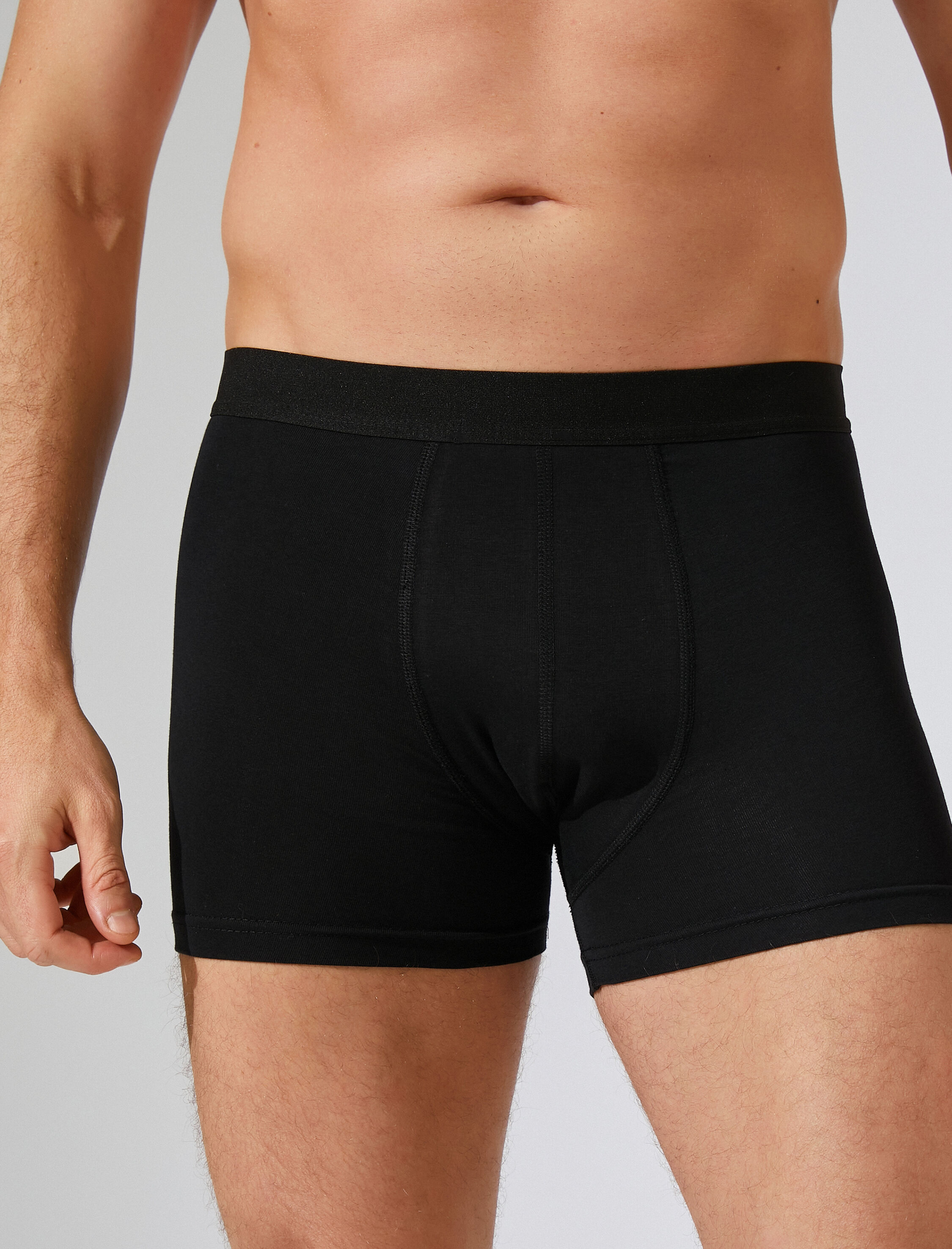 Pamuklu 3'lü Set Basic Boxer