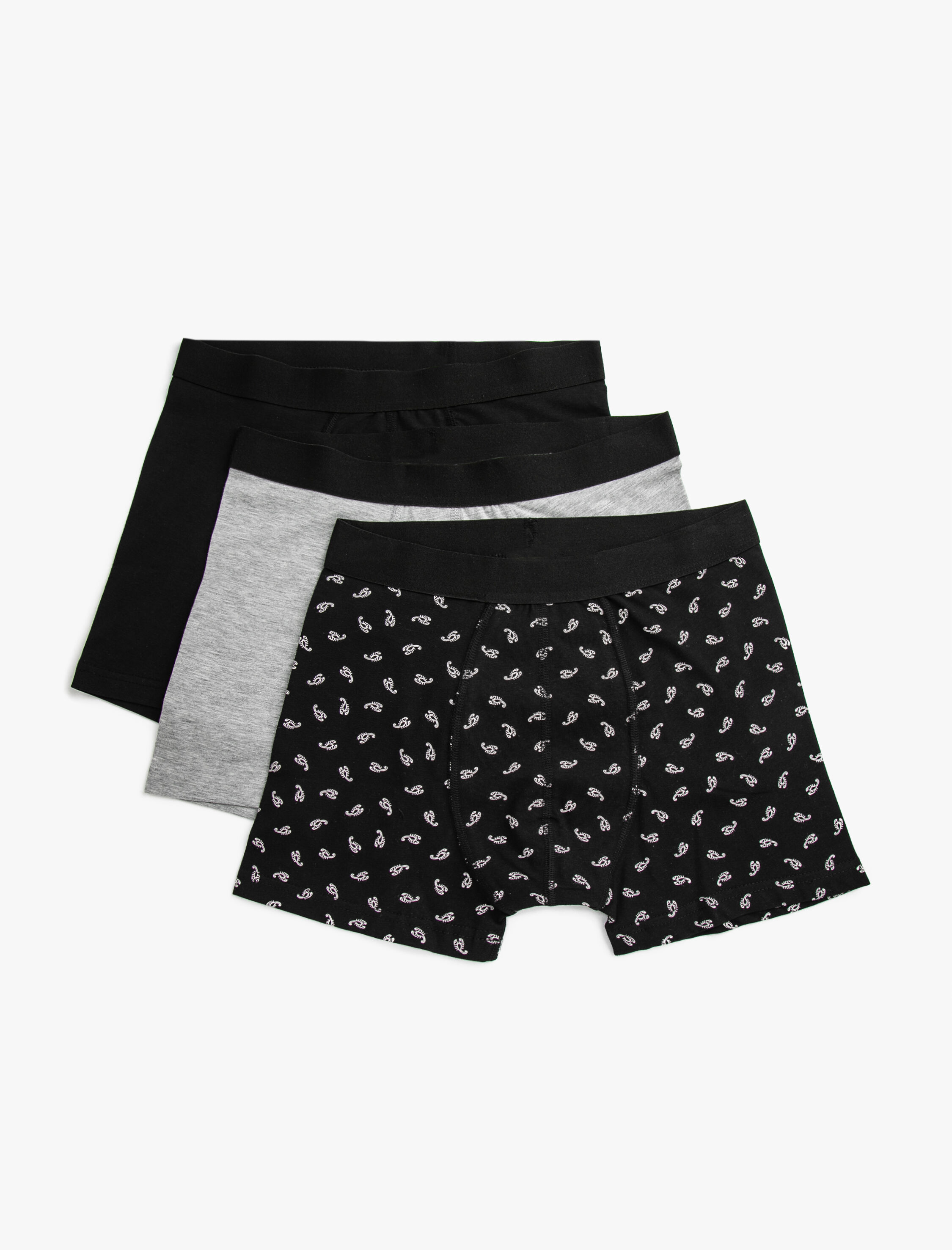 Pamuklu 3'lü Set Basic Boxer