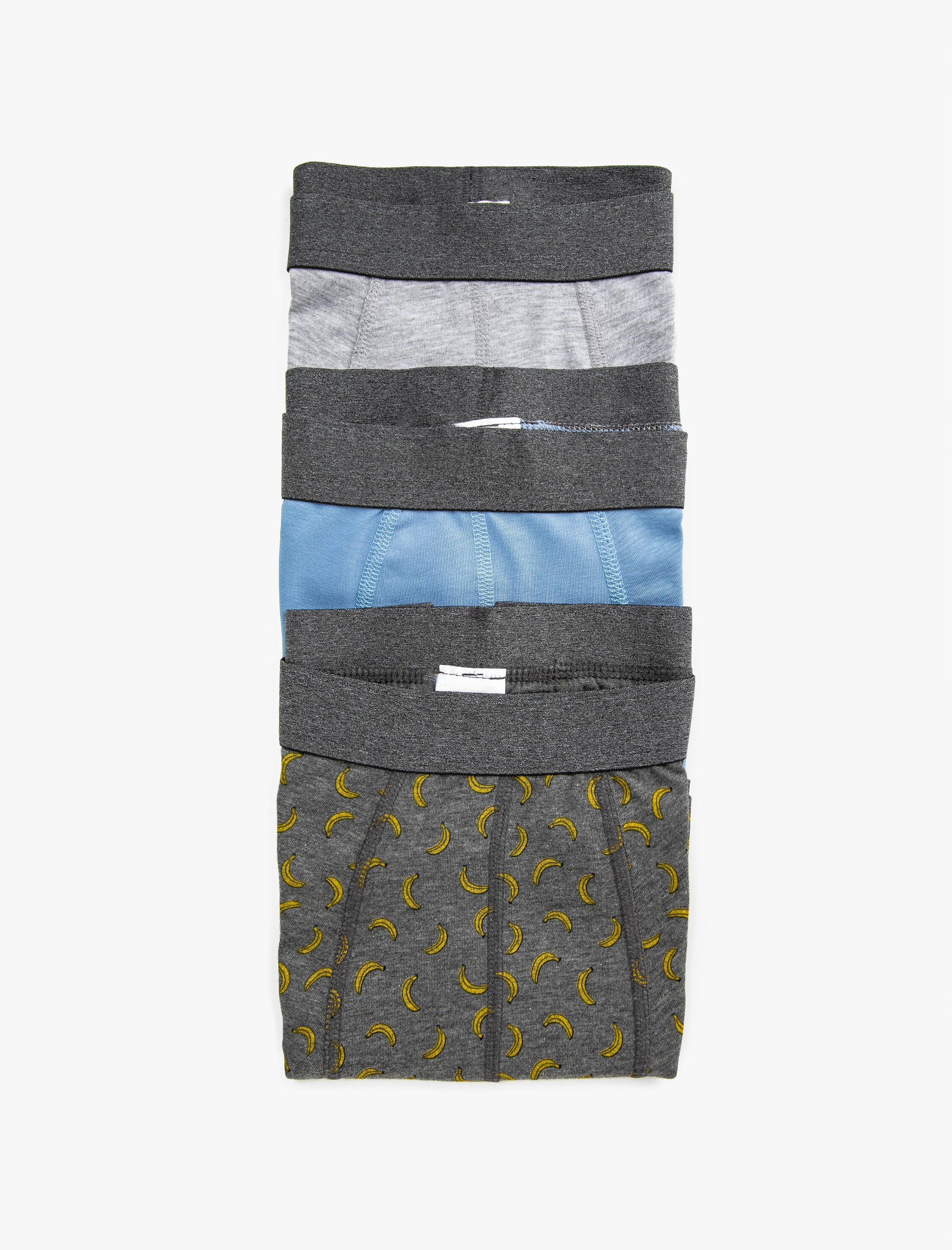 Pamuklu Desenli 3'lü Şort