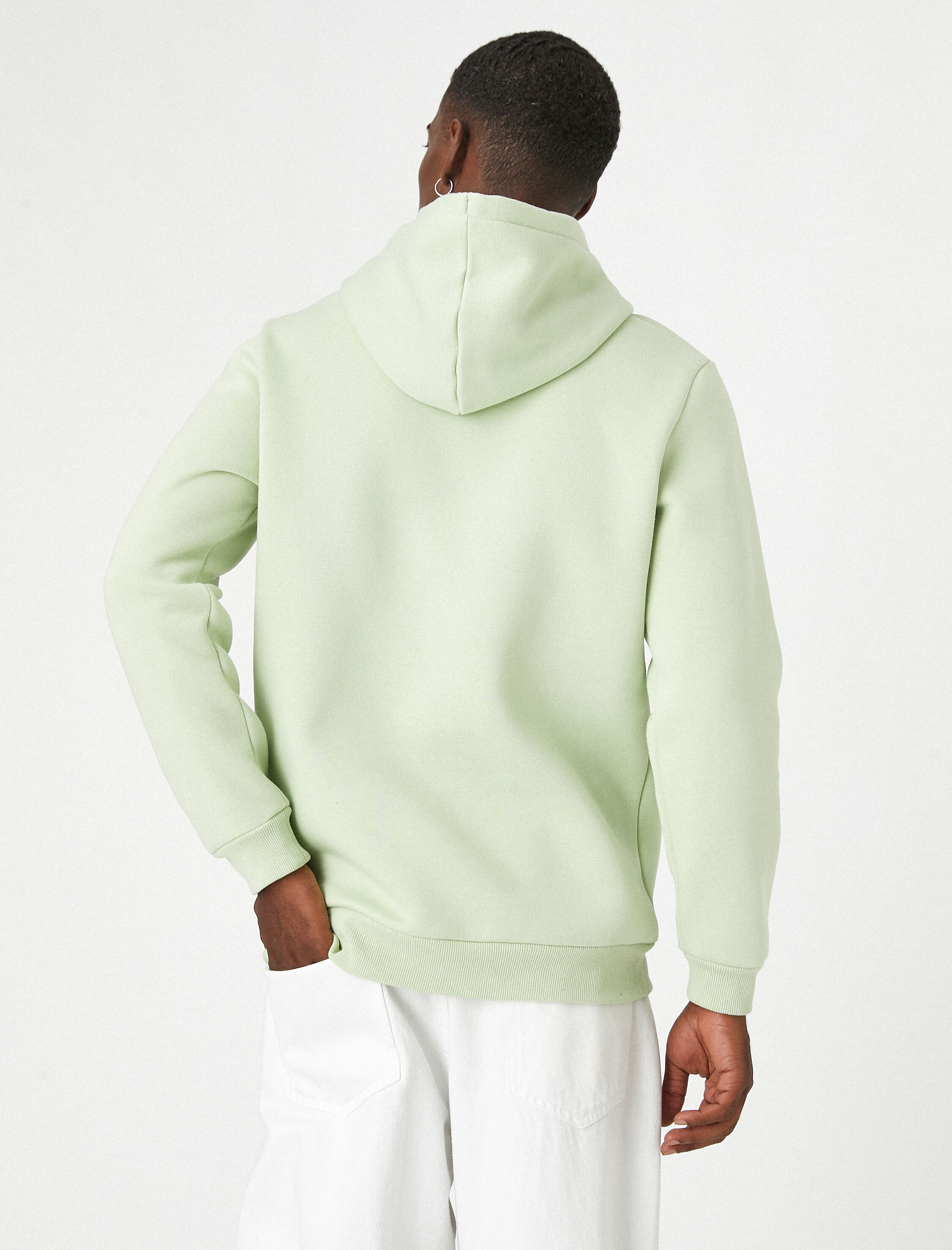   Basic Kapşonlu Sweatshirt Şardonlu