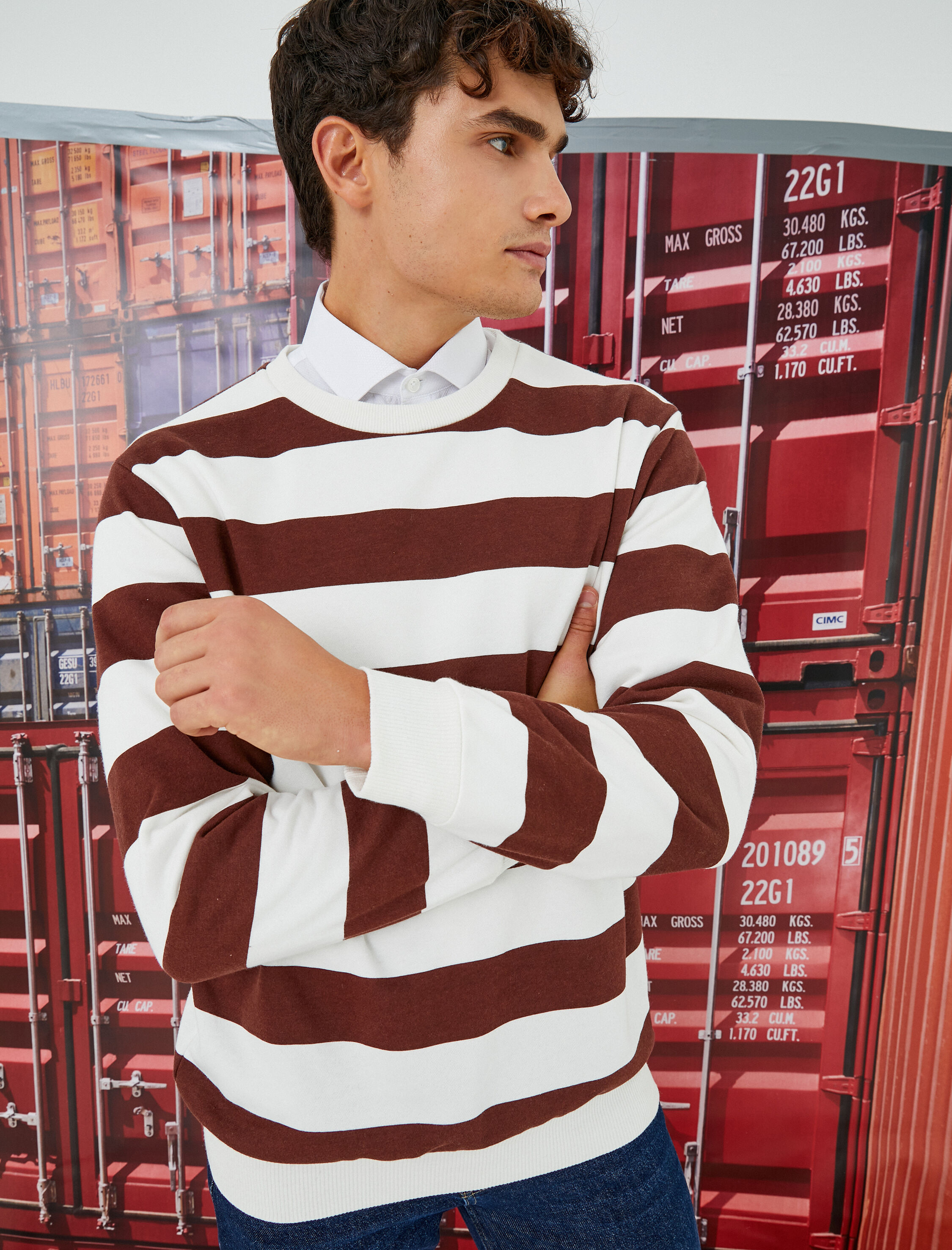   Bisiklet Yaka Sweatshirt Uzun Kollu