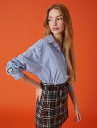 Oversize Cep Detaylı Poplin Gömlek