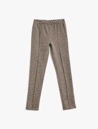 Tayt Kalın Beli Lastikli Nervürlü