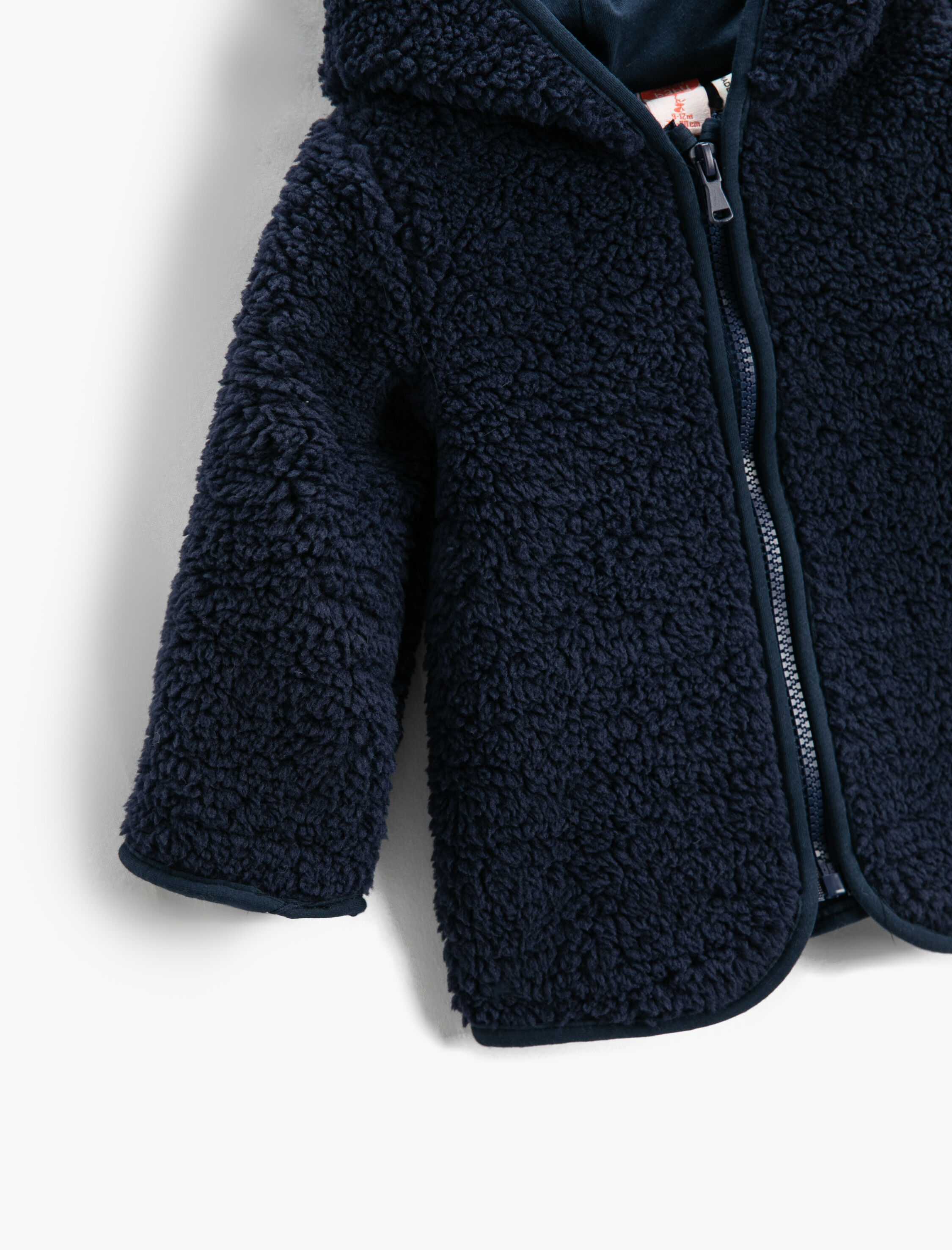  Erkek Bebek Peluş Mont Kapüşonlu Fermuarlı