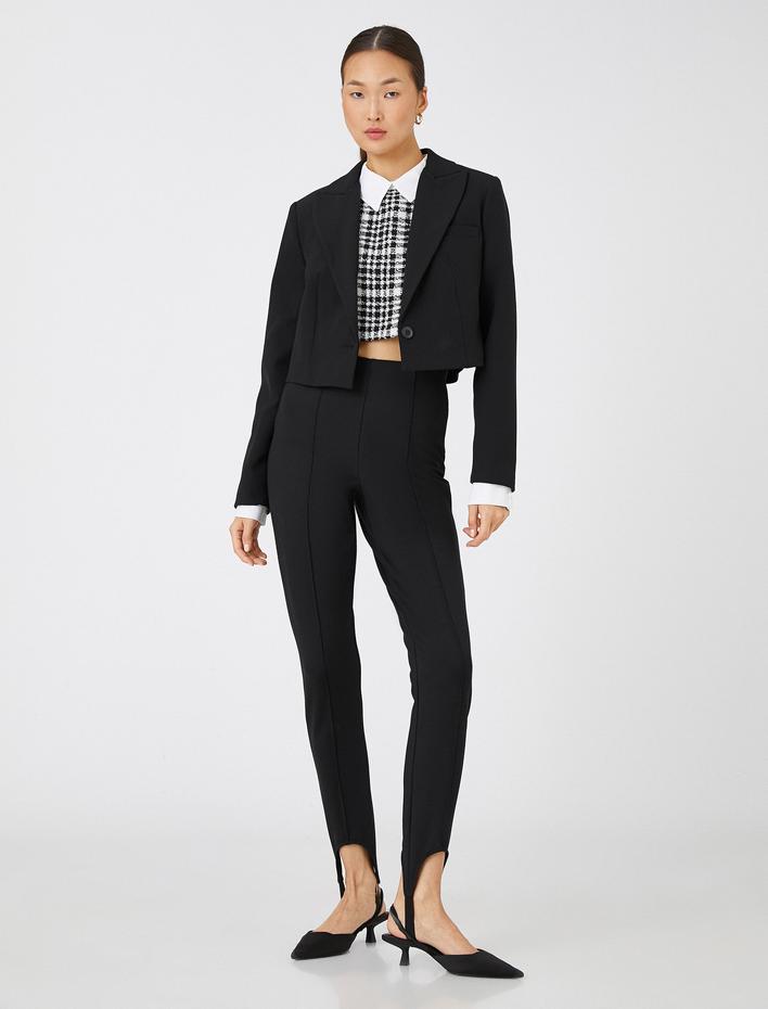  Ribanalı Füzo Tayt Yüksek Bel