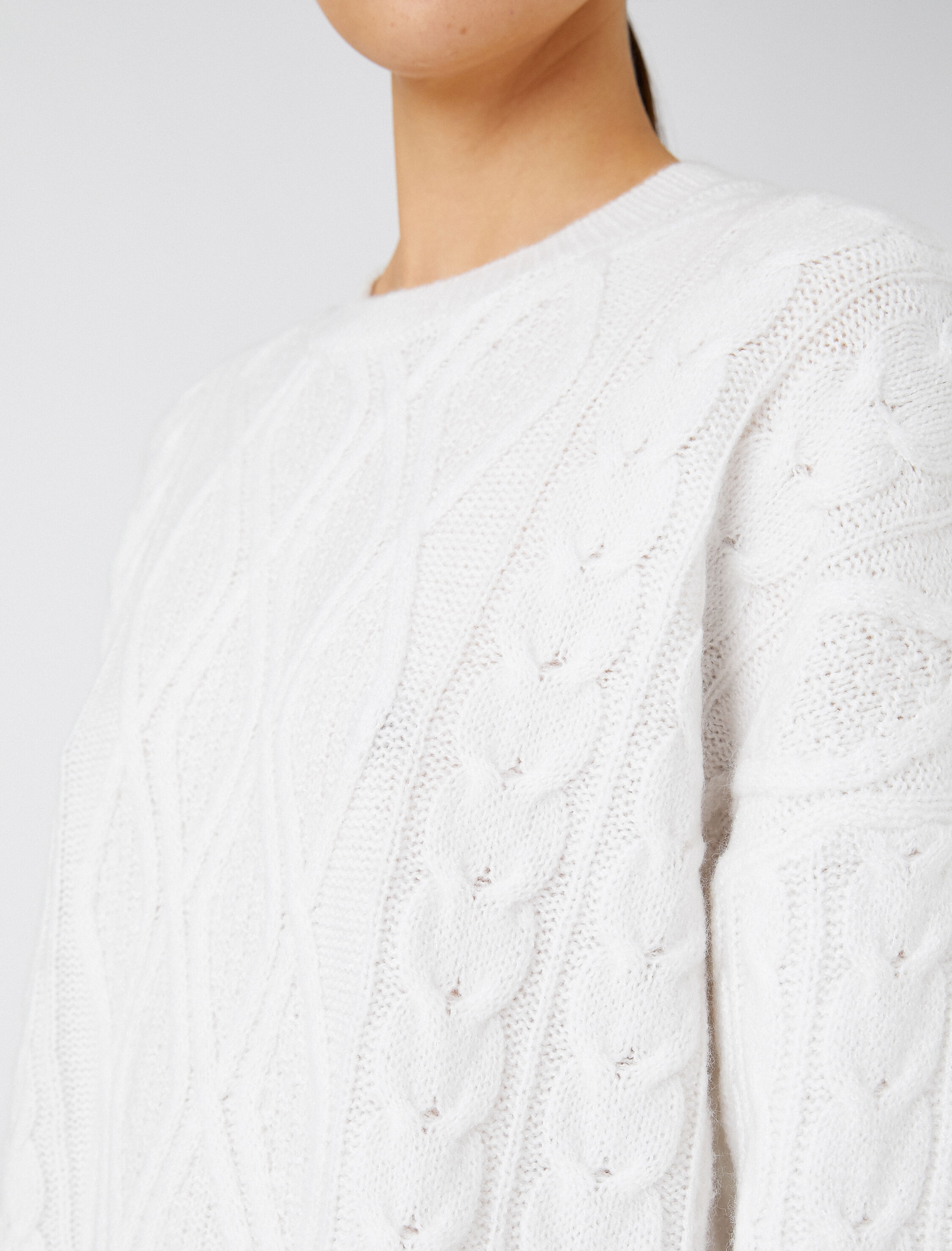   Oversize Örgü Kazak Bisiklet Yaka