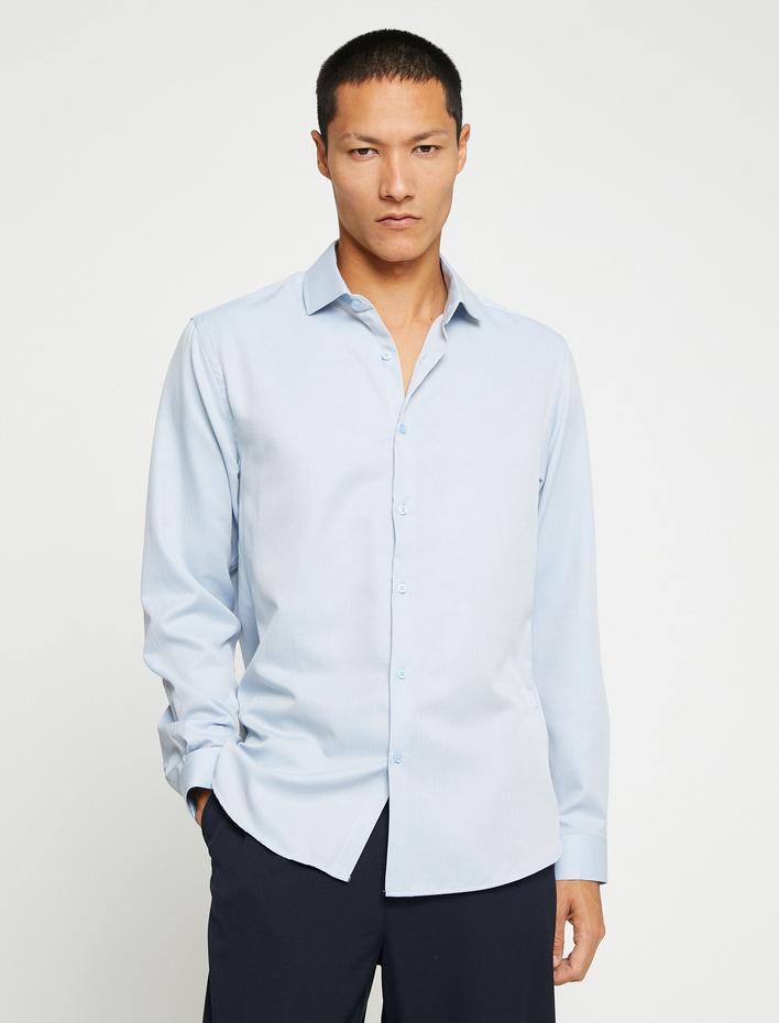  Basic Gömlek Klasik Manşet Yaka Uzun Kollu Non Iron