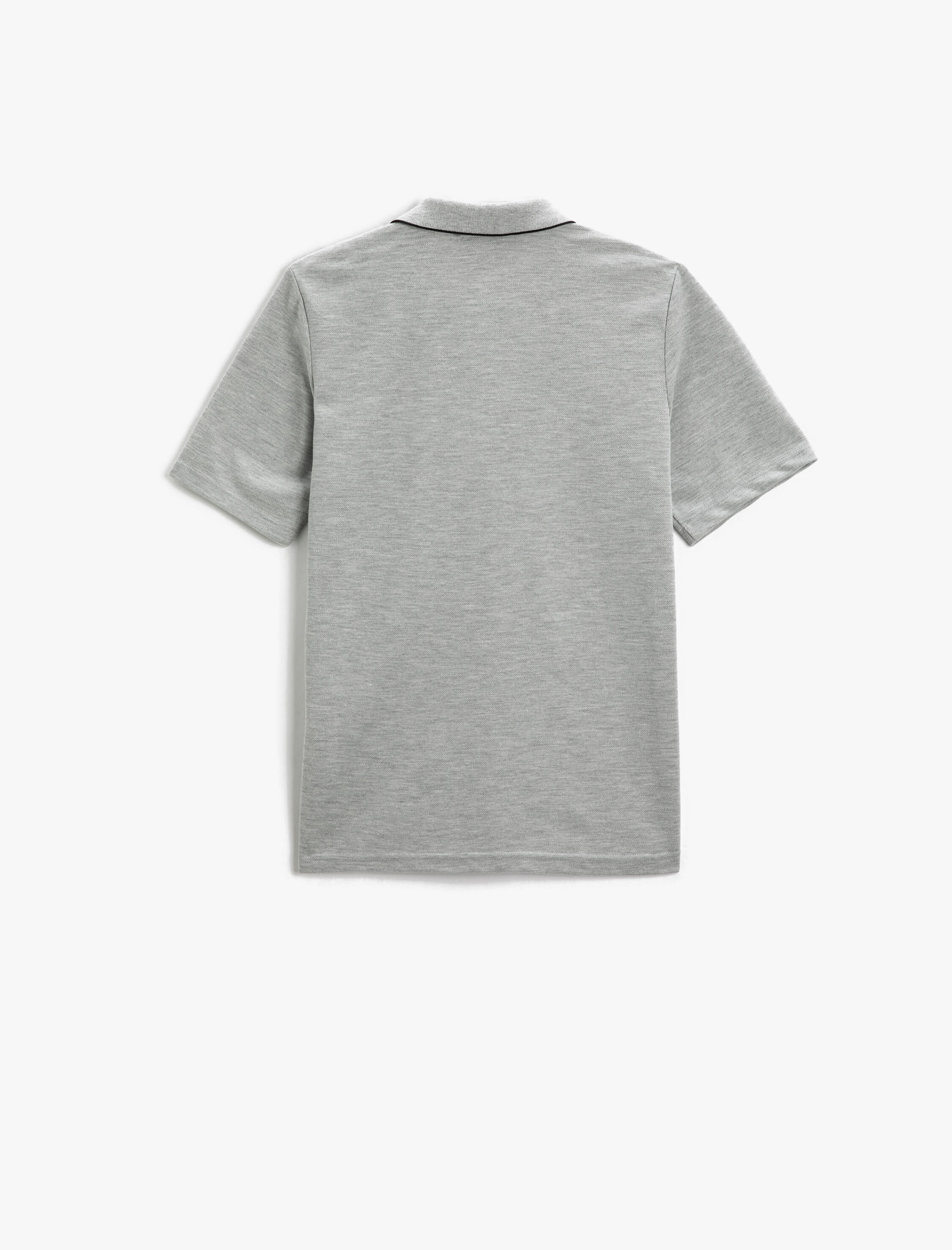   Polo Yaka Tişört Slim Fit Kısa Kollu Düğmeli