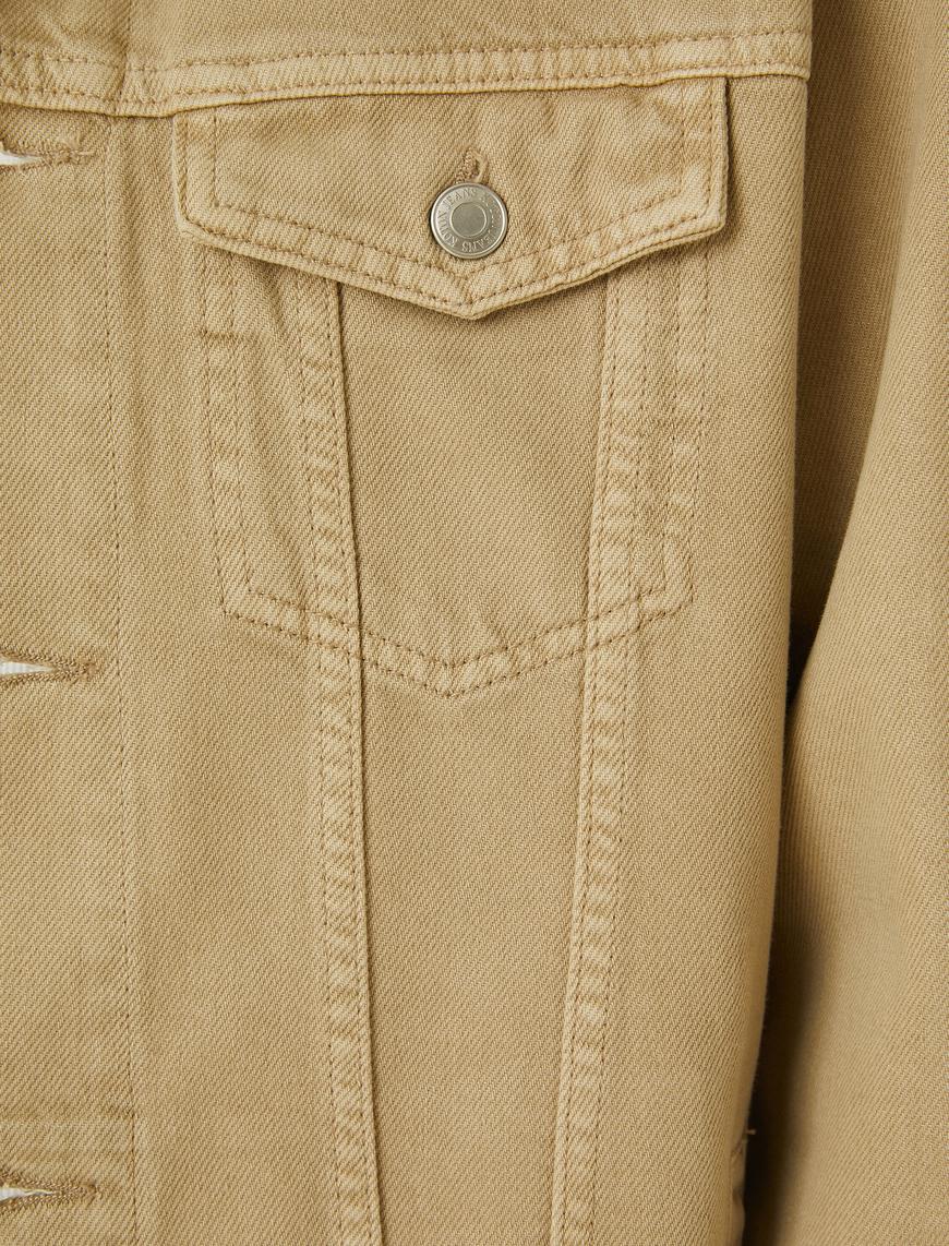   Basic Kot Ceket Düğmeli Cep Detaylı Klasik Yaka