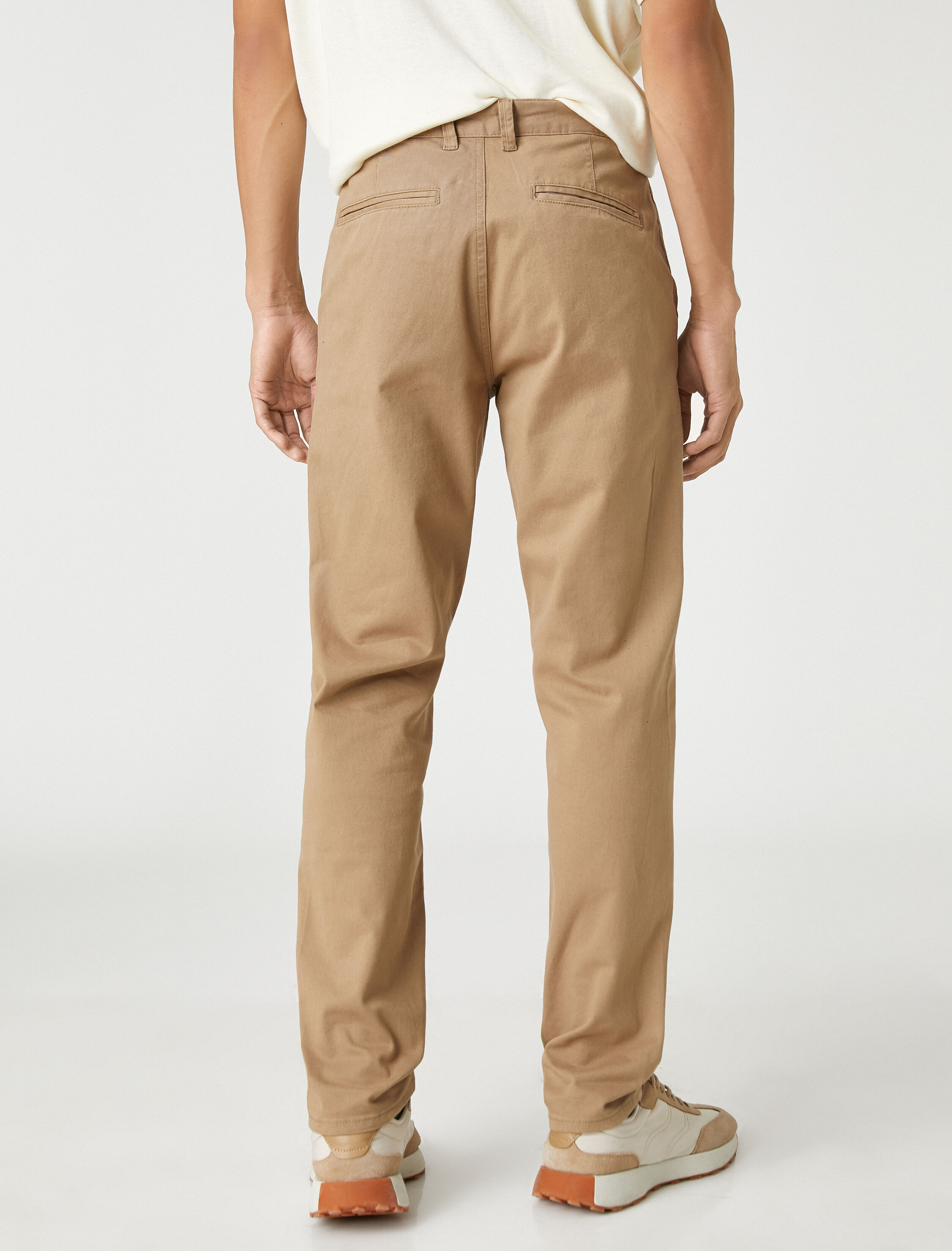   Basic Chino Pantolon Düğmeli Cep Detaylı