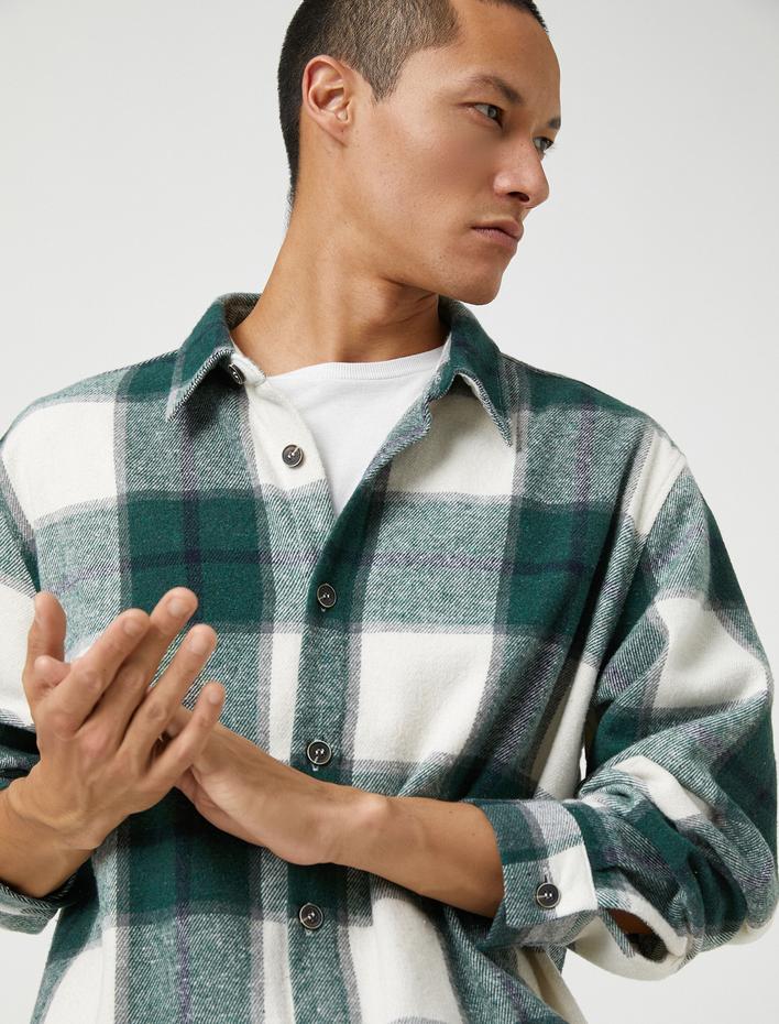  Oduncu Gömleği Klasik Yaka Uzun Kollu