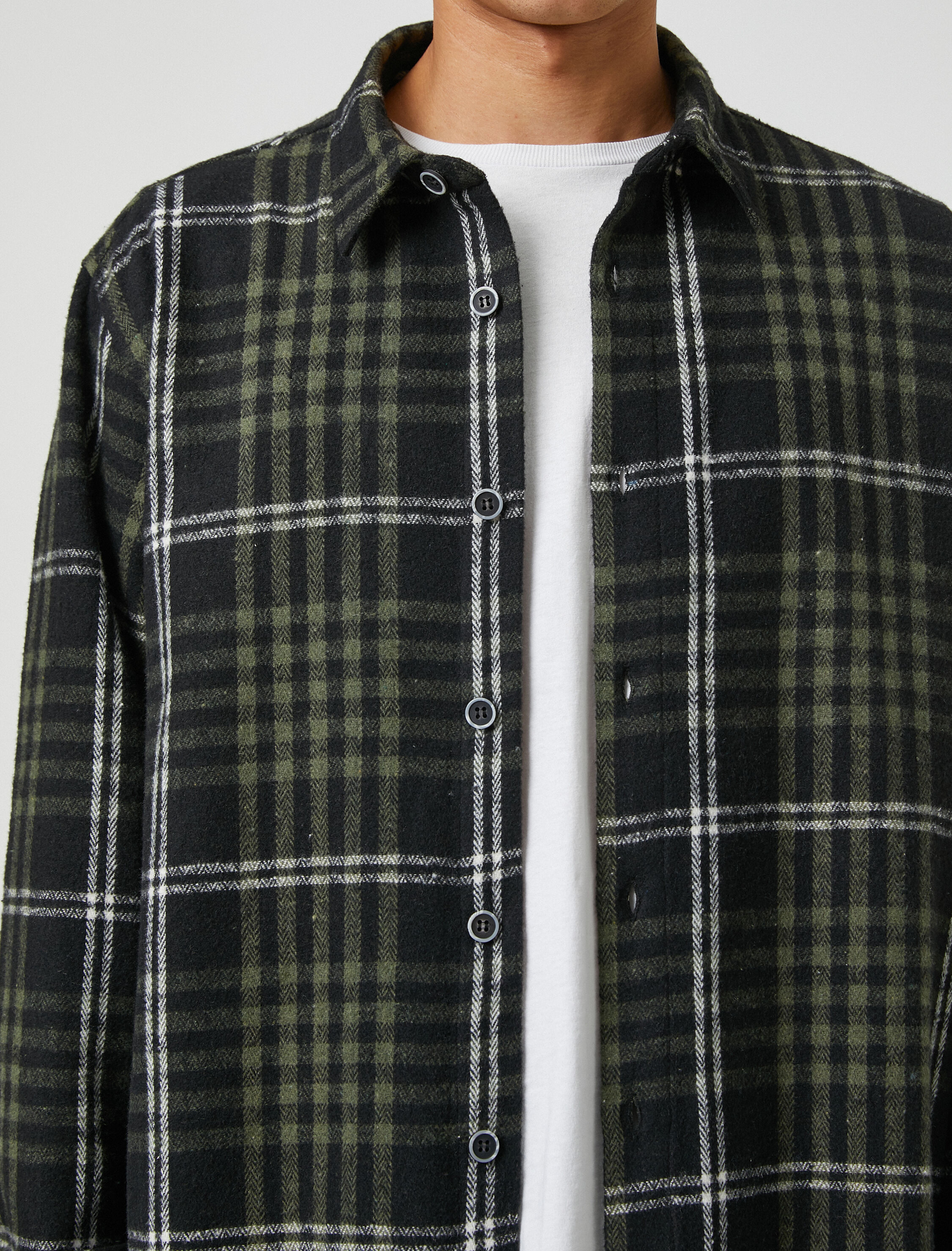 Oduncu Gömleği Klasik Yaka Uzun Kollu