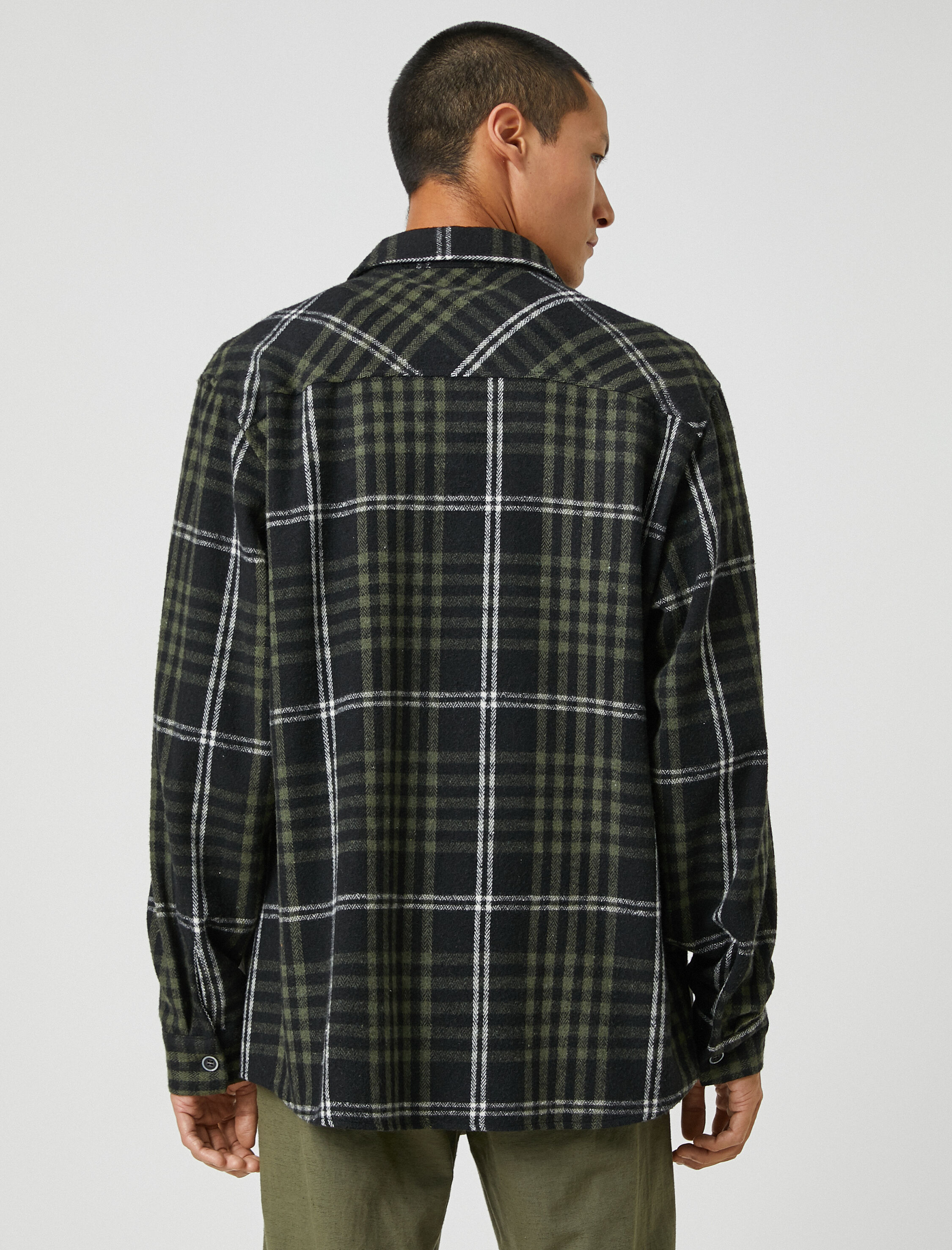 Oduncu Gömleği Klasik Yaka Uzun Kollu