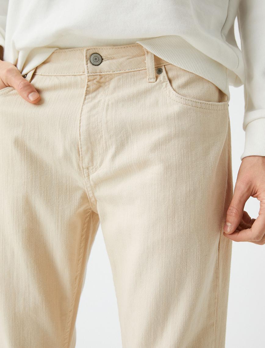   Basic Pantolon Düğme Detaylı Cepli