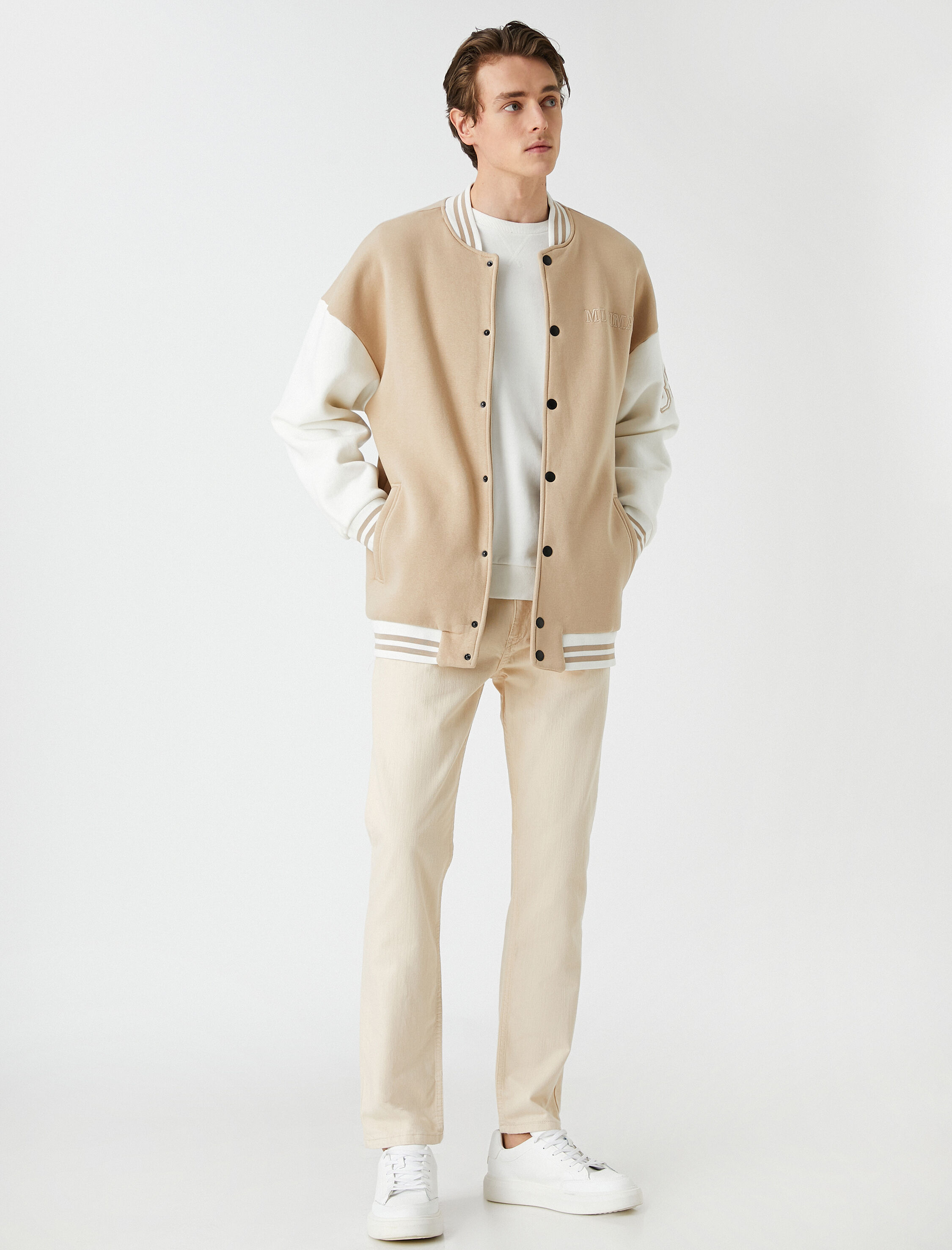   Basic Pantolon Düğme Detaylı Cepli