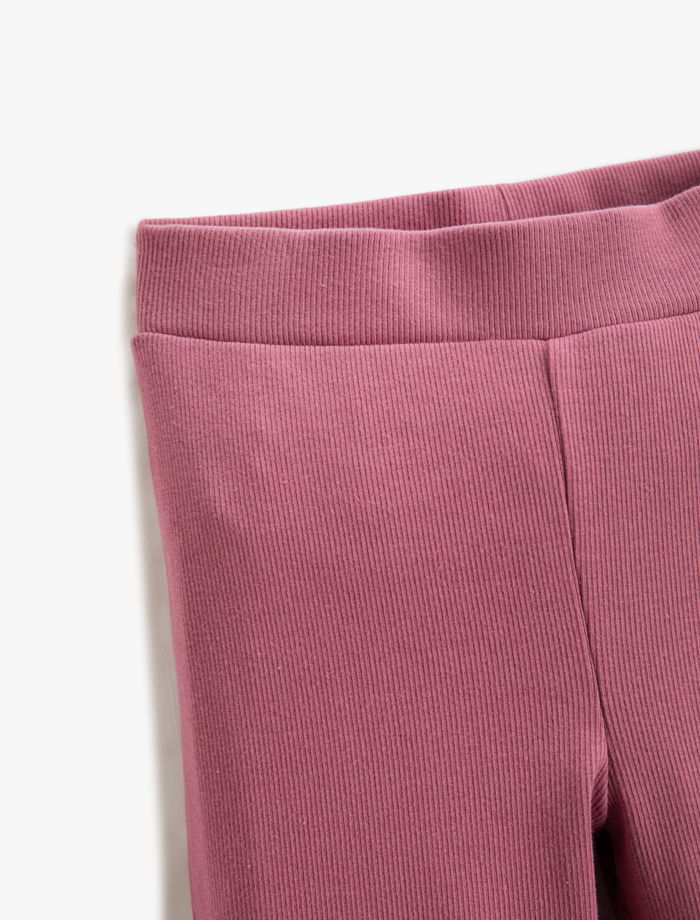  Kız Çocuk Basic Fitilli Tayt Pamuklu Beli Lastikli Etiket Detaylı