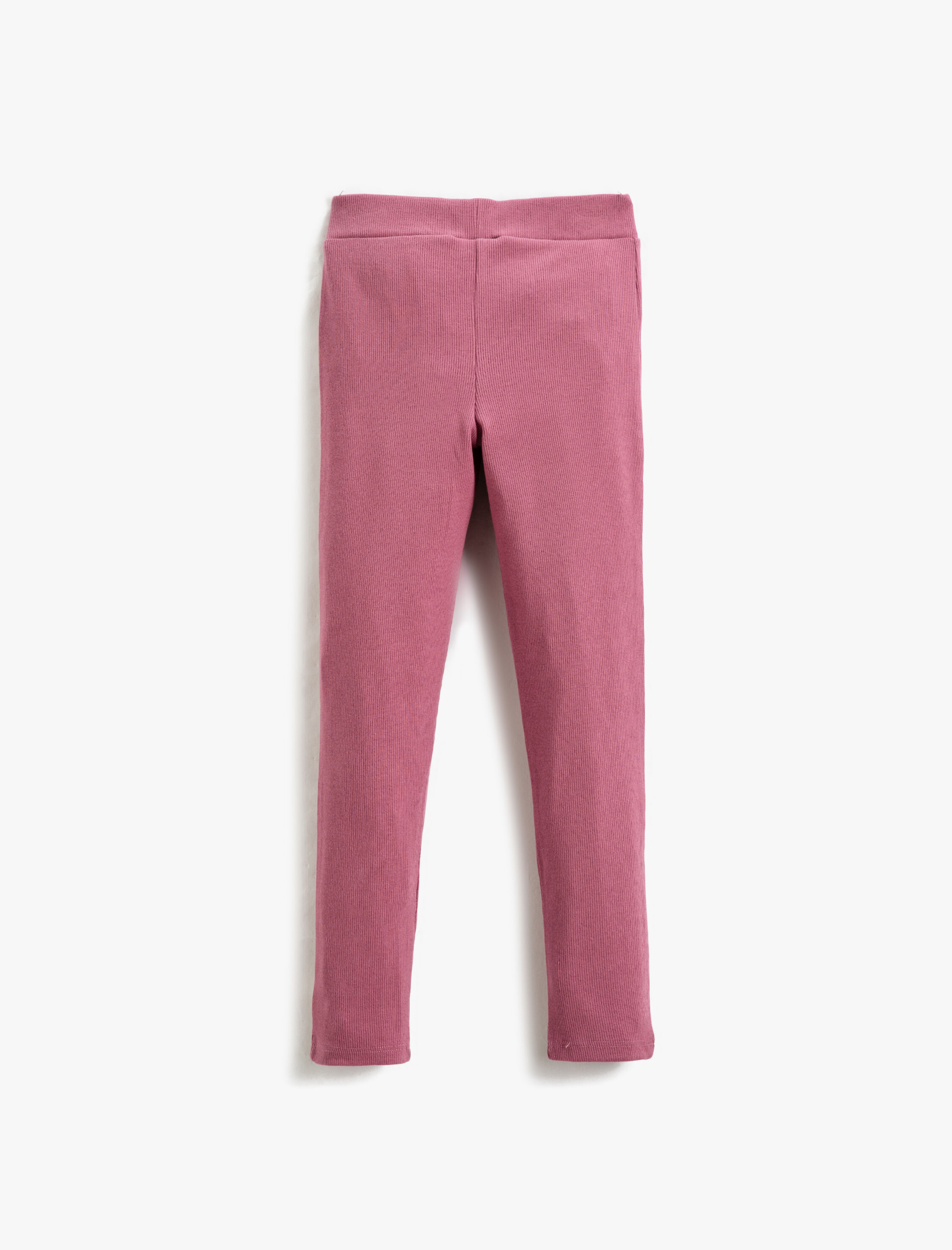  Kız Çocuk Basic Fitilli Tayt Pamuklu Beli Lastikli Etiket Detaylı