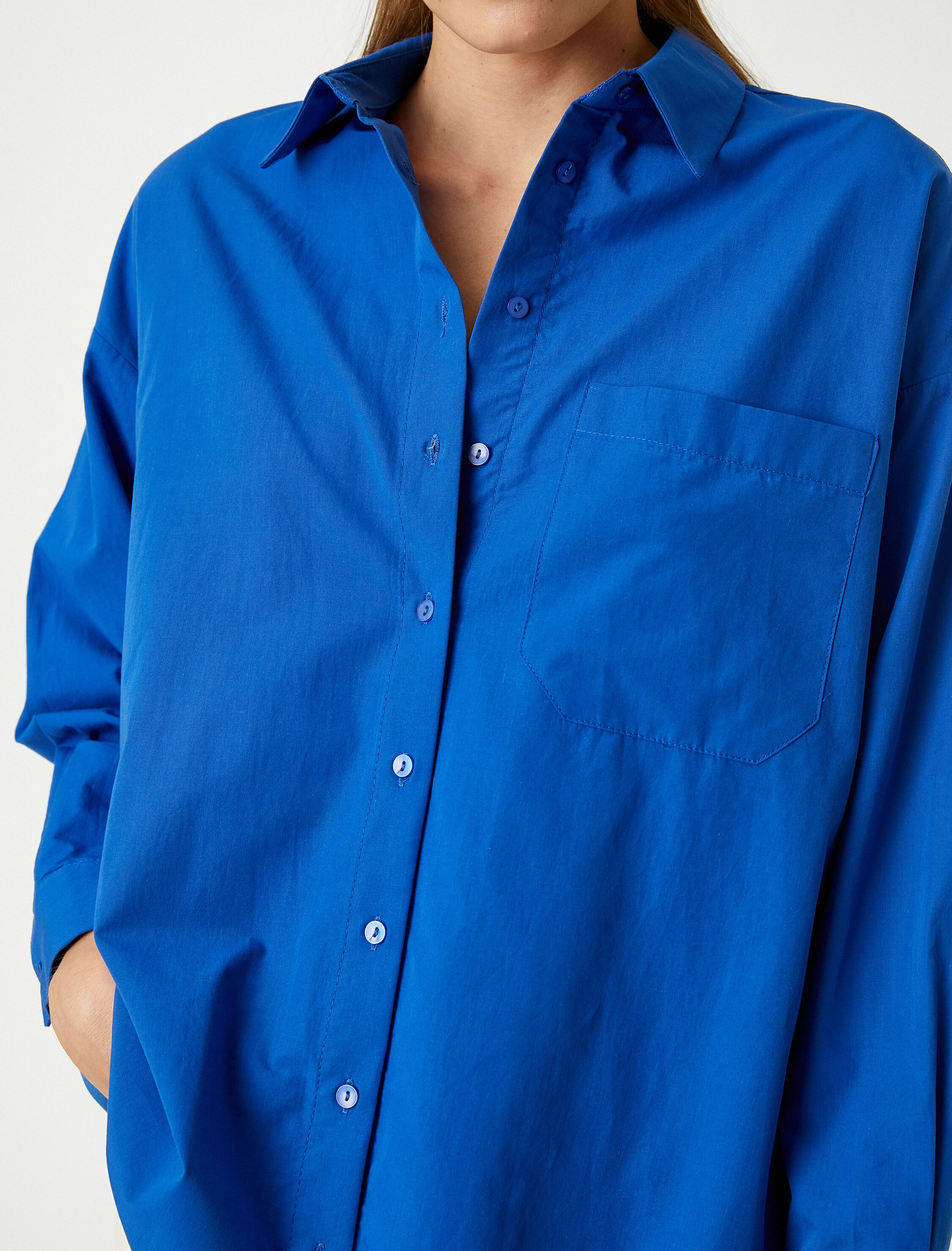   Oversize Gömlek Uzun Kollu