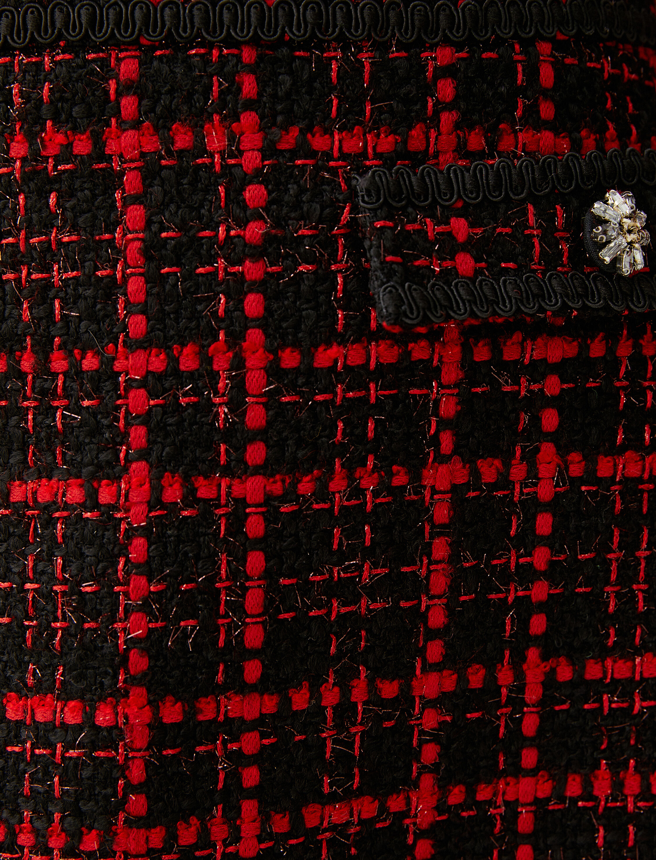   Rachel Araz X Koton - Cep Kapaklı Taş Detaylı Tüvit Mini Etek