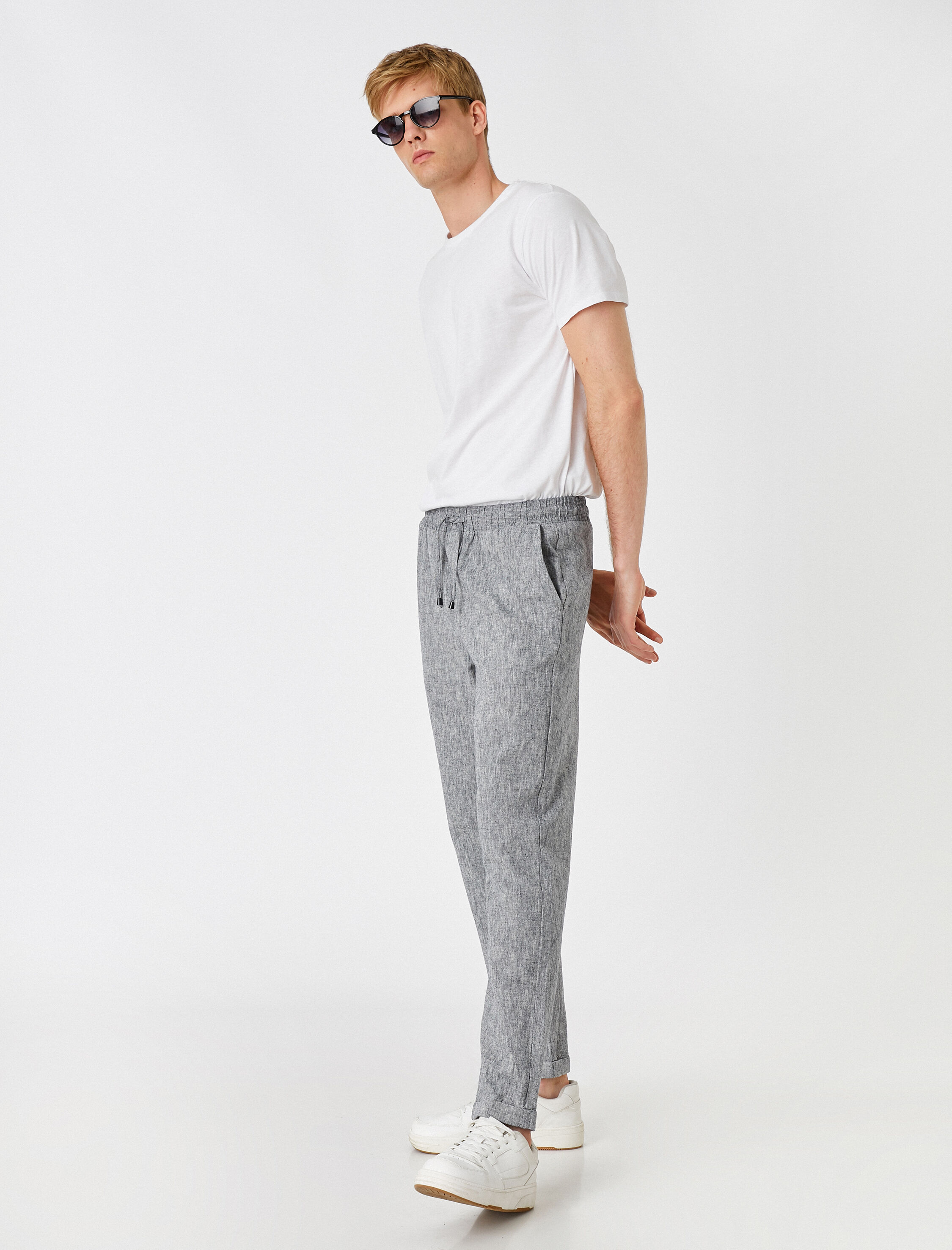   Basic Chino Pantolon Beli Bağcıklı