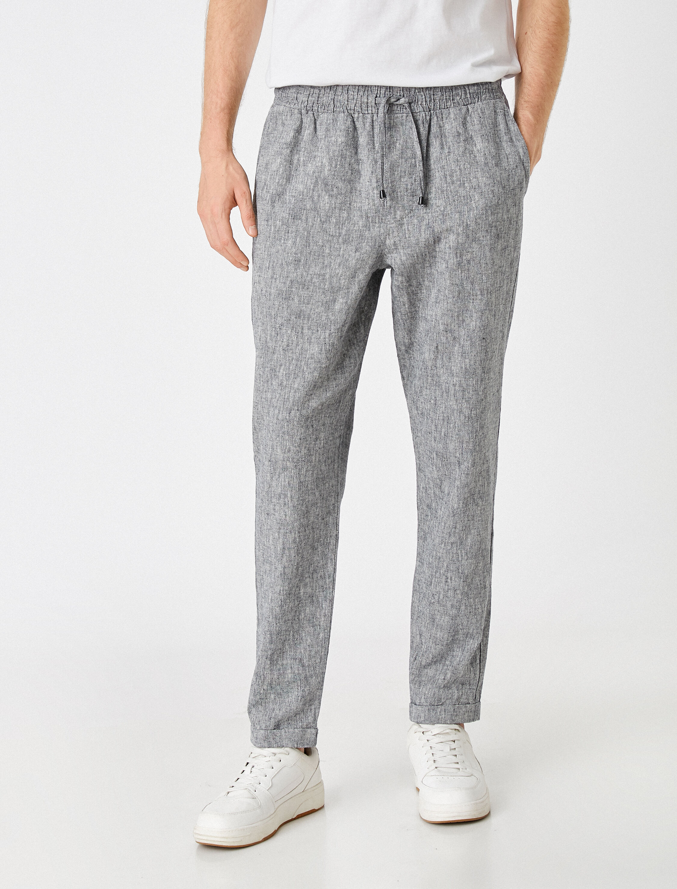   Basic Chino Pantolon Beli Bağcıklı