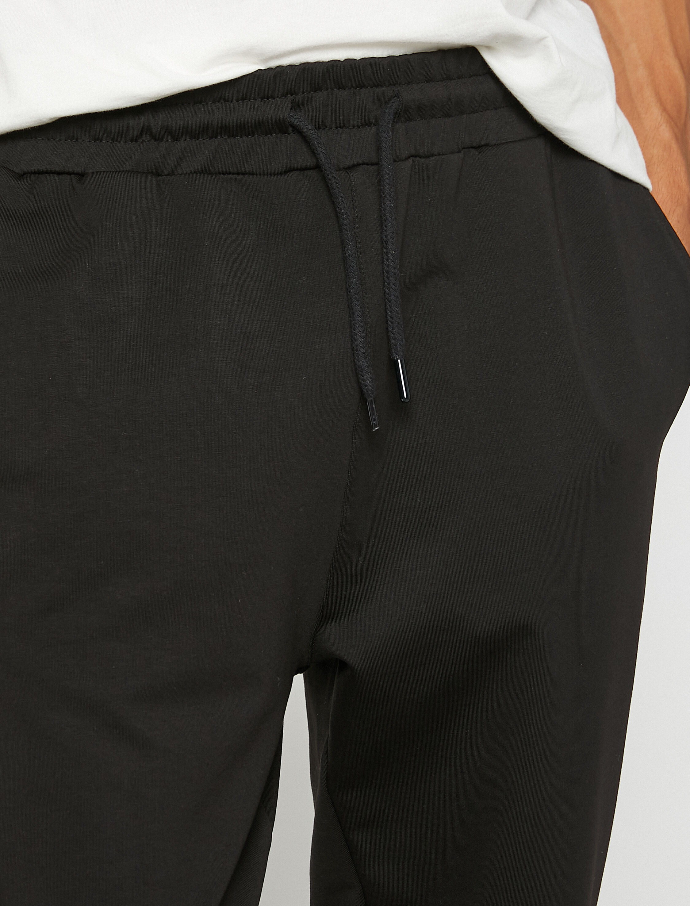 Basic Eşofman Altı Jogger Beli Bağcıklı Renk Bloklu