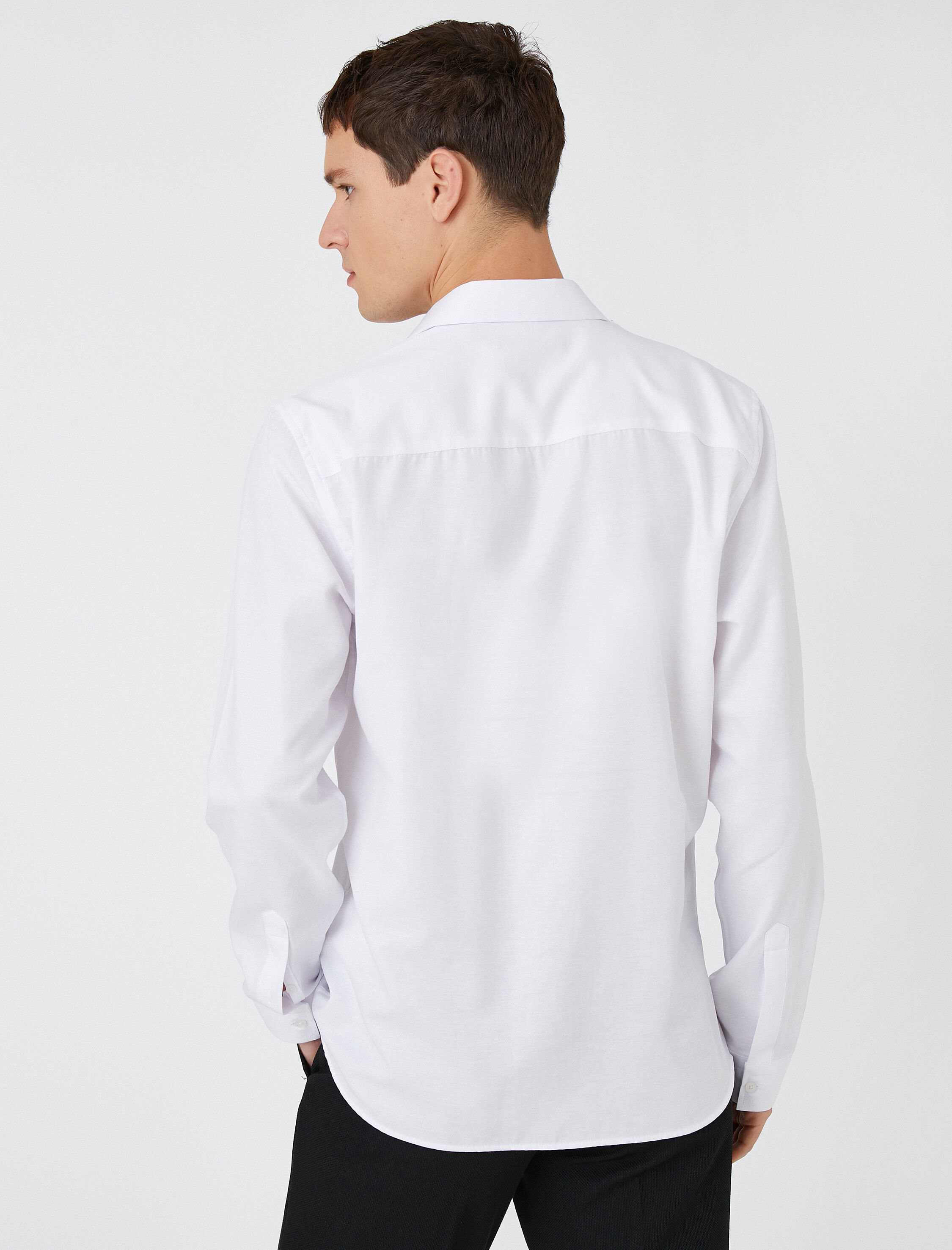   Basic Gömlek Klasik Manşet Yaka Uzun Kollu Non Iron