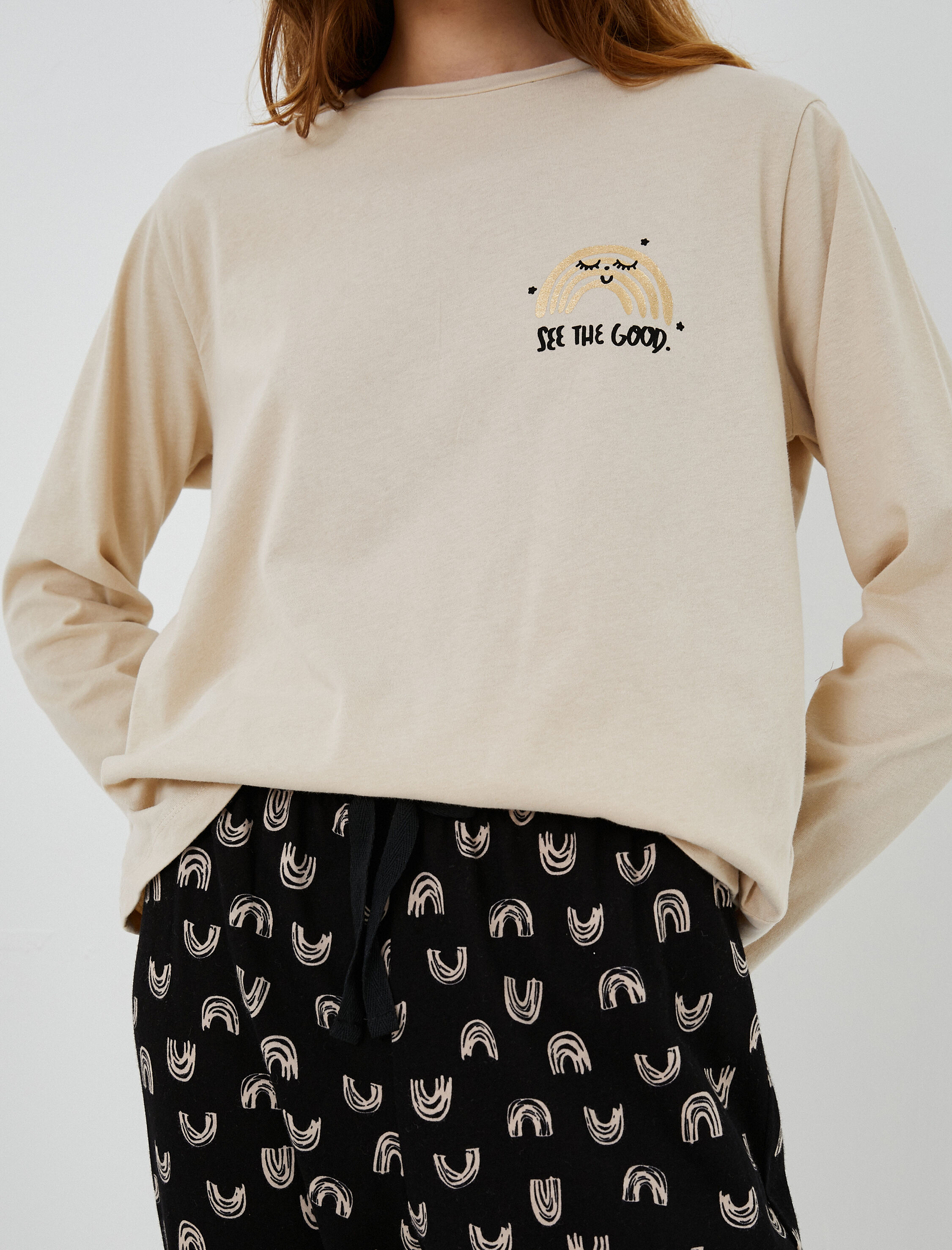   Pamuklu Kışlık Pijama Takımı Yumuşak Dokulu