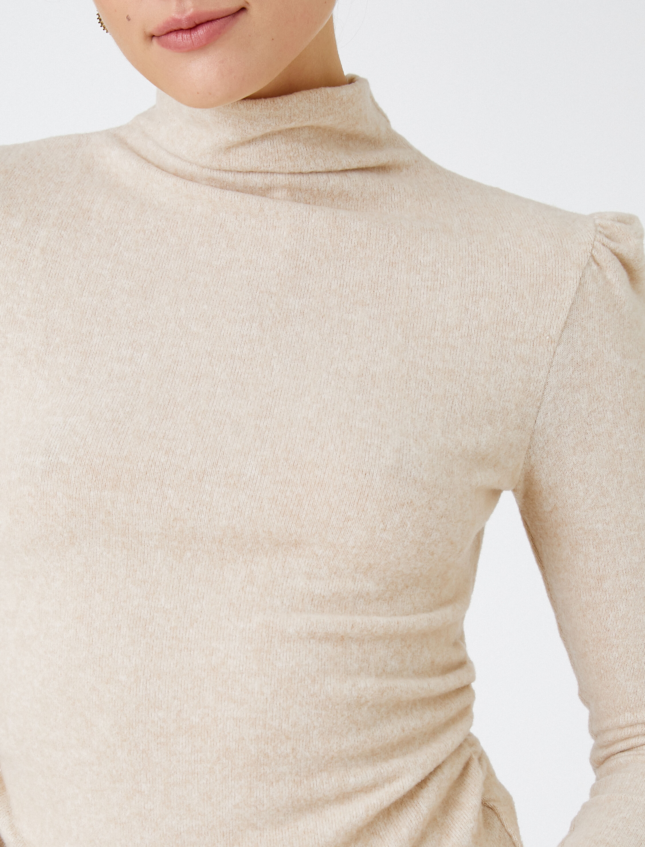   Boğazlı Kazak Drape Detaylı