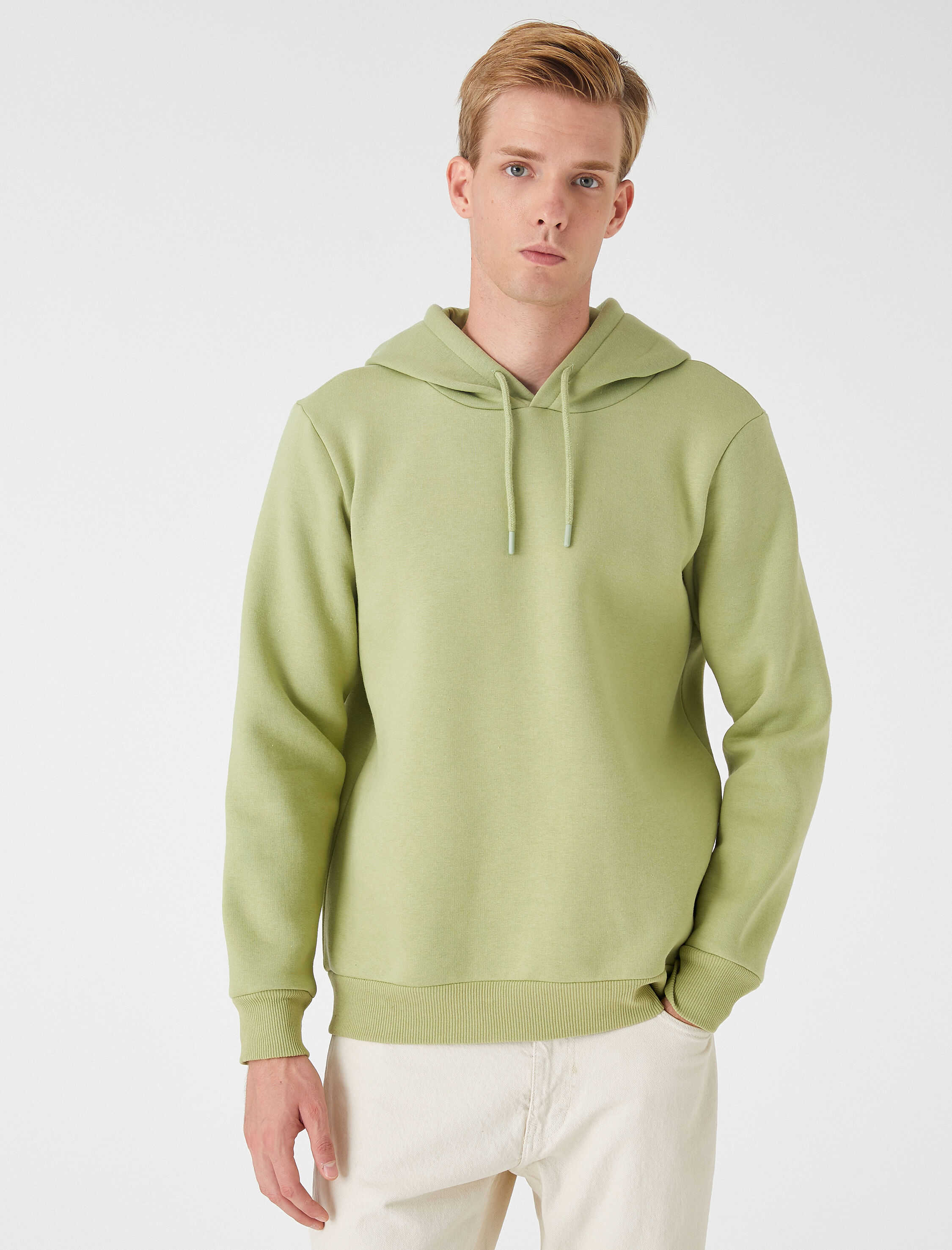   Basic Kapşonlu Sweatshirt