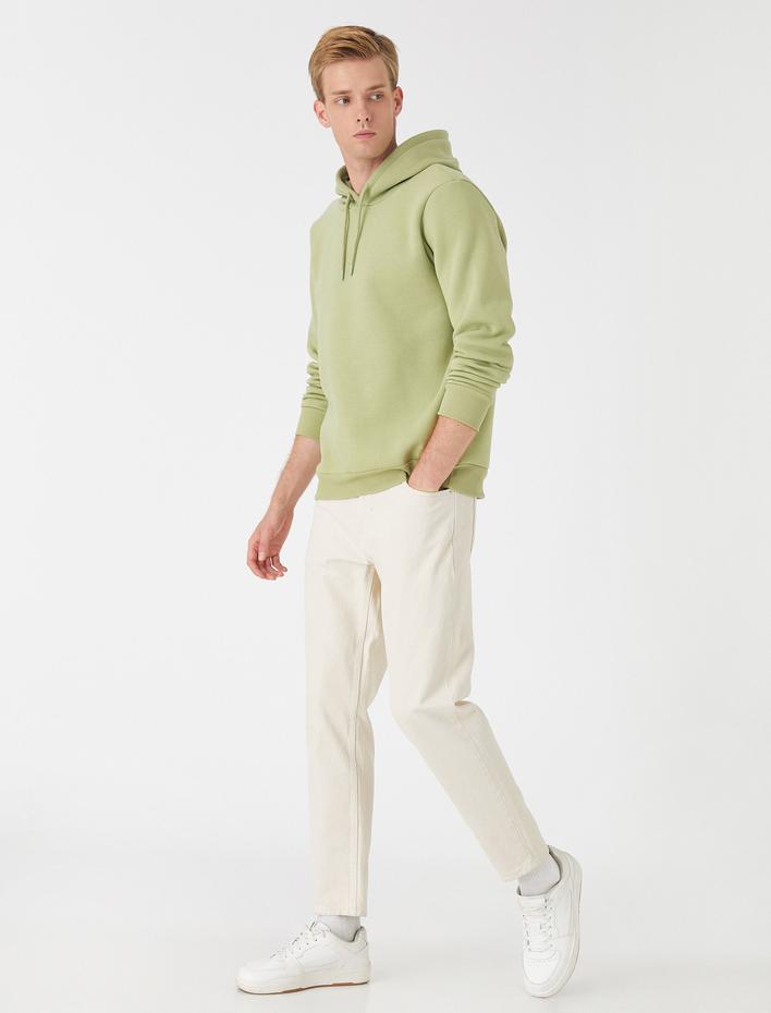  Basic Kapşonlu Sweatshirt