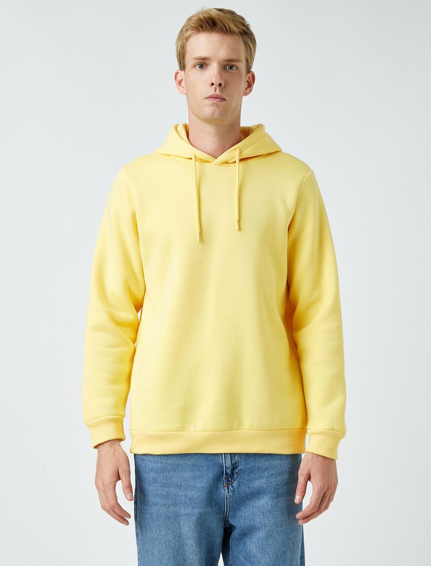   Basic Kapşonlu Sweatshirt