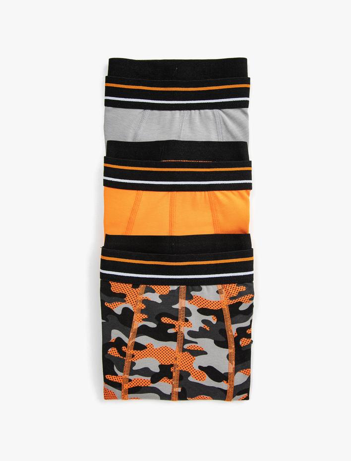  3'lü Boxer Seti Kamuflaj Desenli