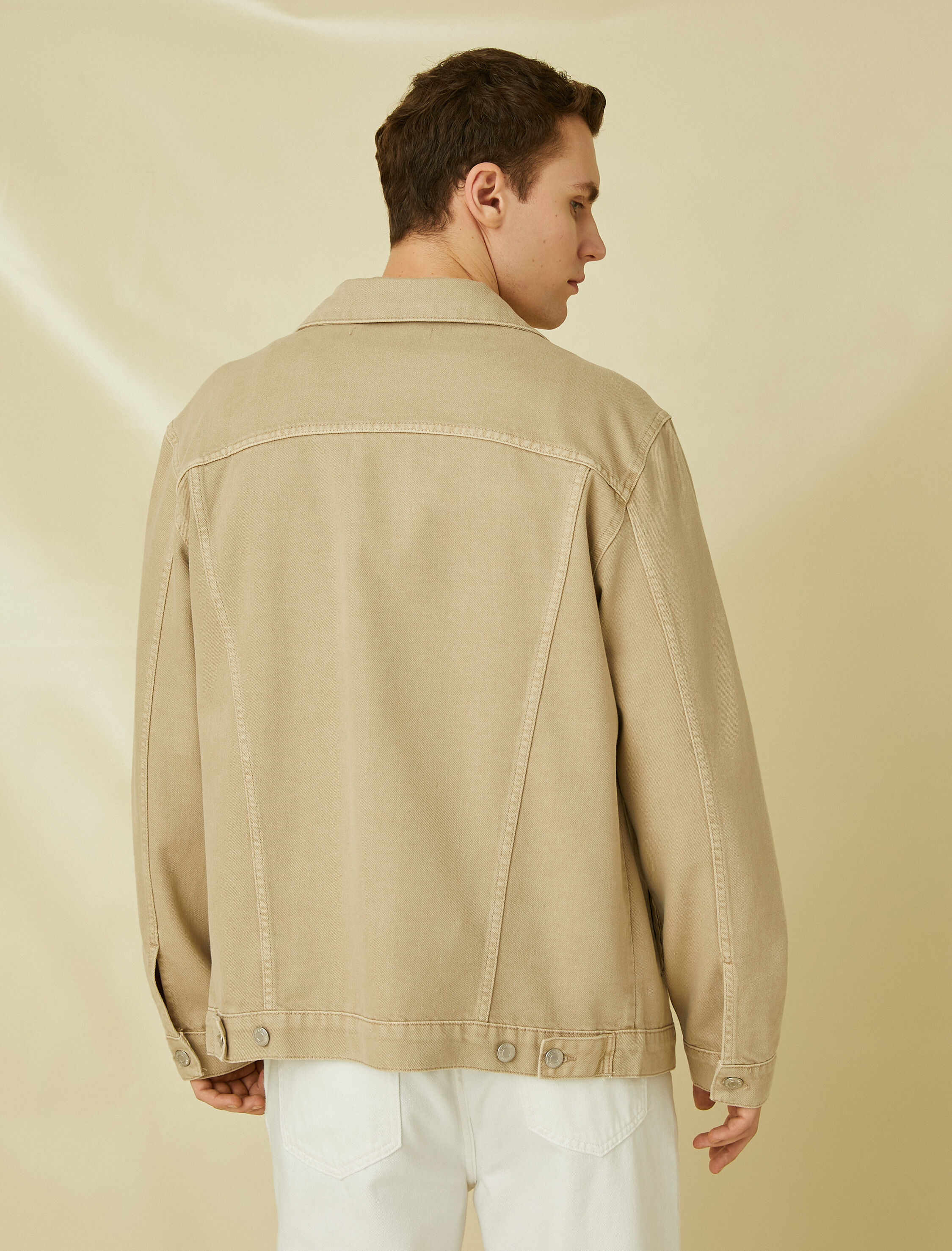   Basic Kot Ceket Düğmeli Cep Detaylı Klasik Yaka