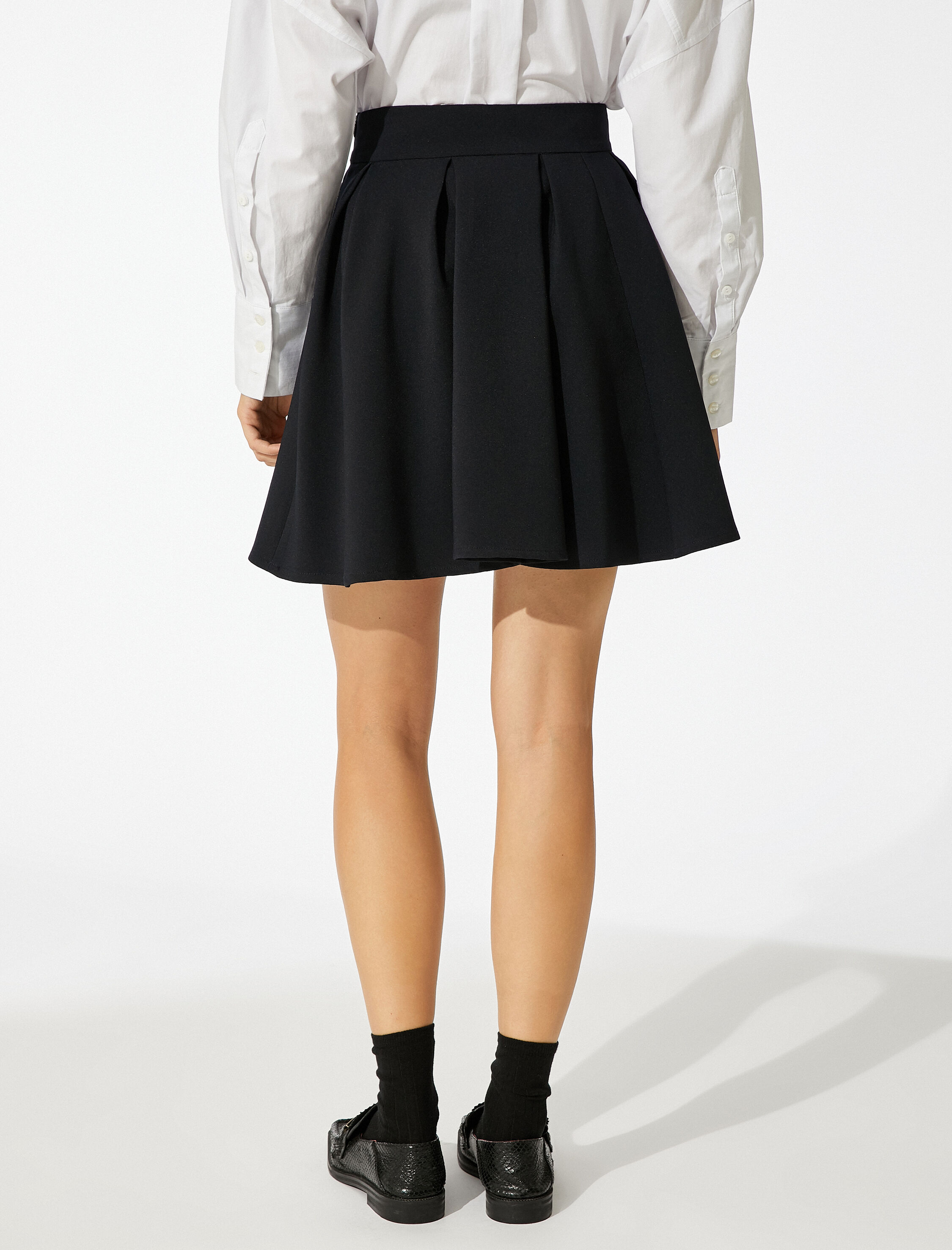 Pileli Mini Kloş Etek