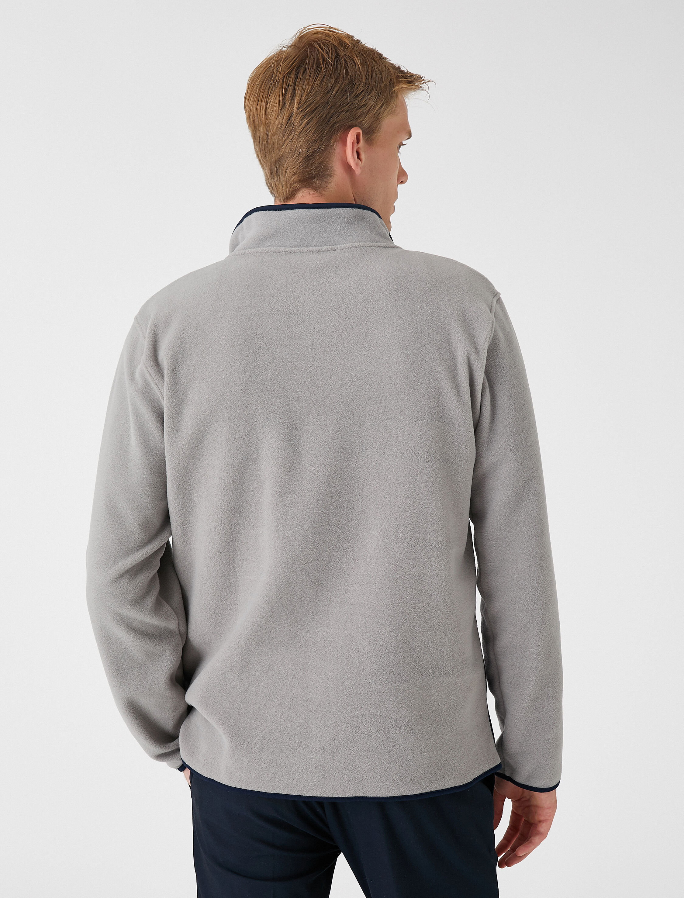   Polar Sweatshirt Renk Bloklu Dik Yaka