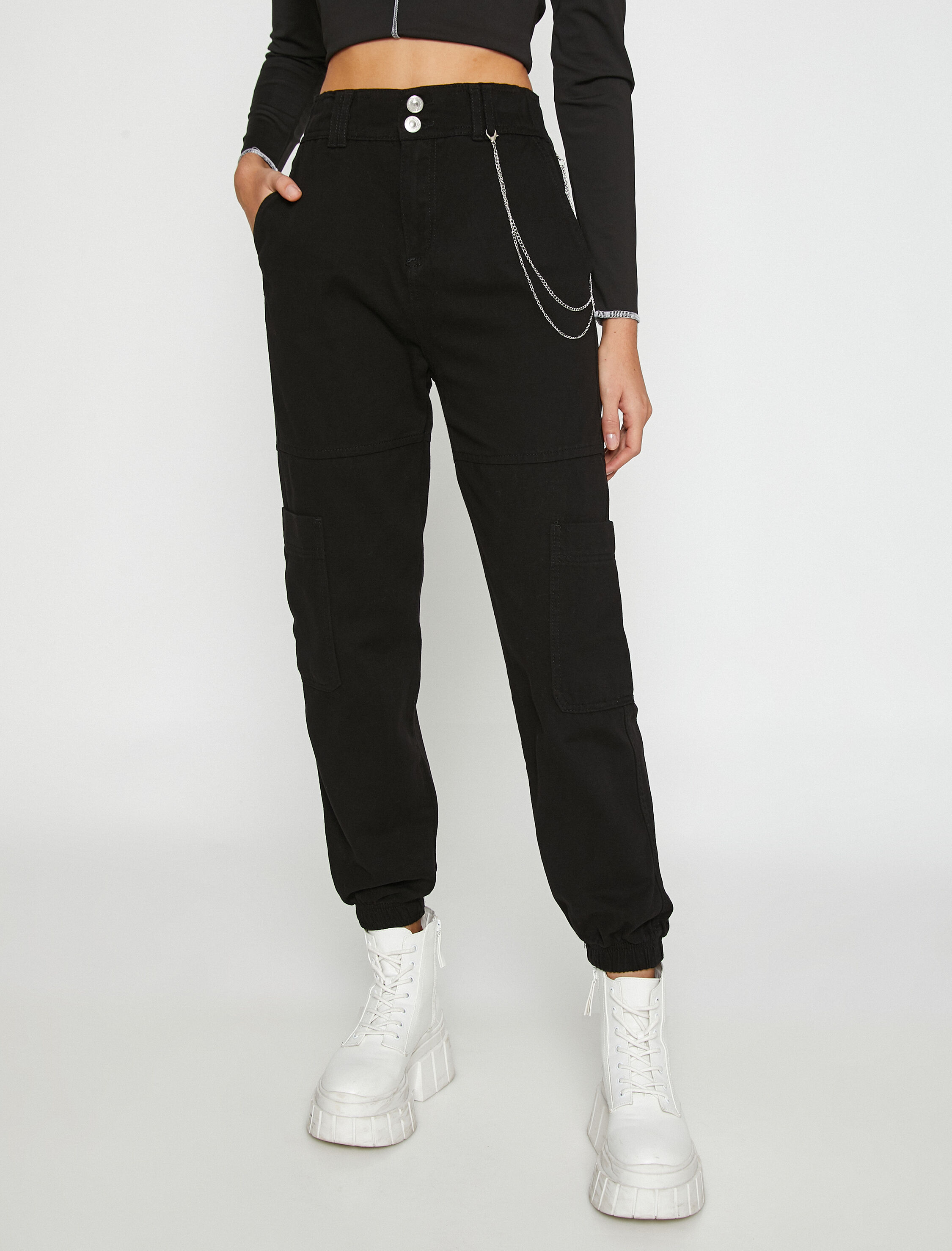   Jogger Pantolon Zincir Detaylı