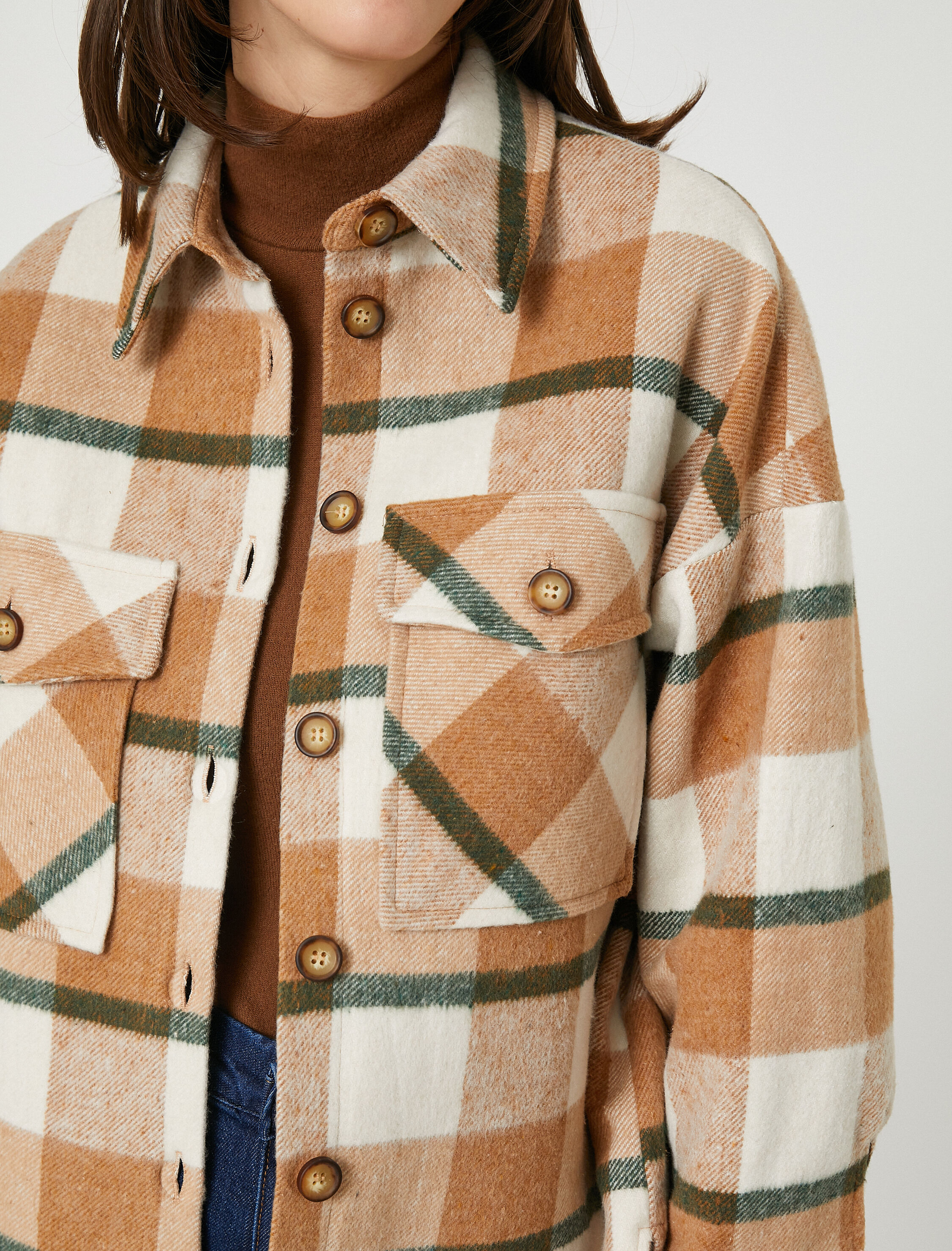   Koton X Şahika Ercümen - Cepli Düğmeli Oduncu Gömlek Ceket