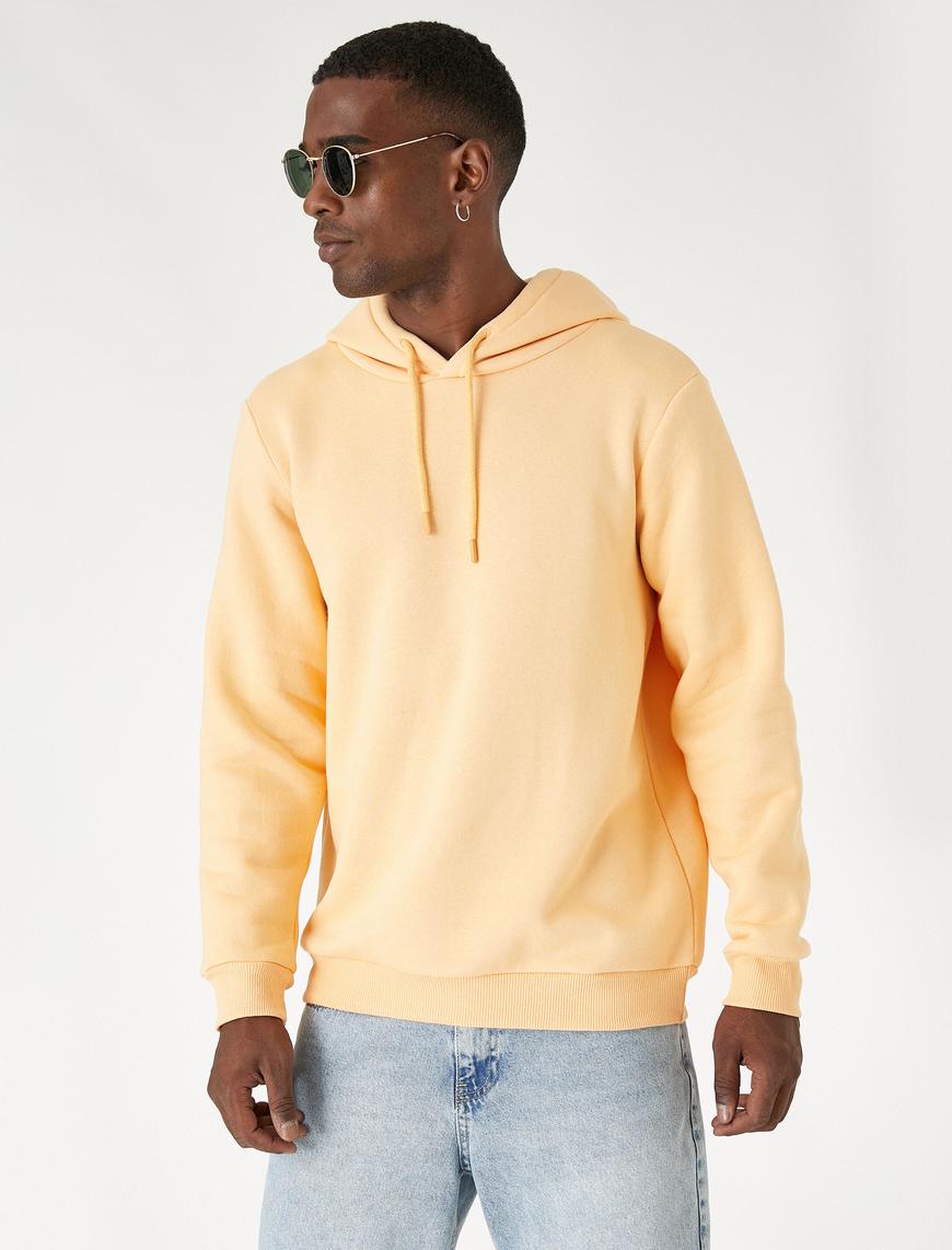   Basic Kapşonlu Sweatshirt